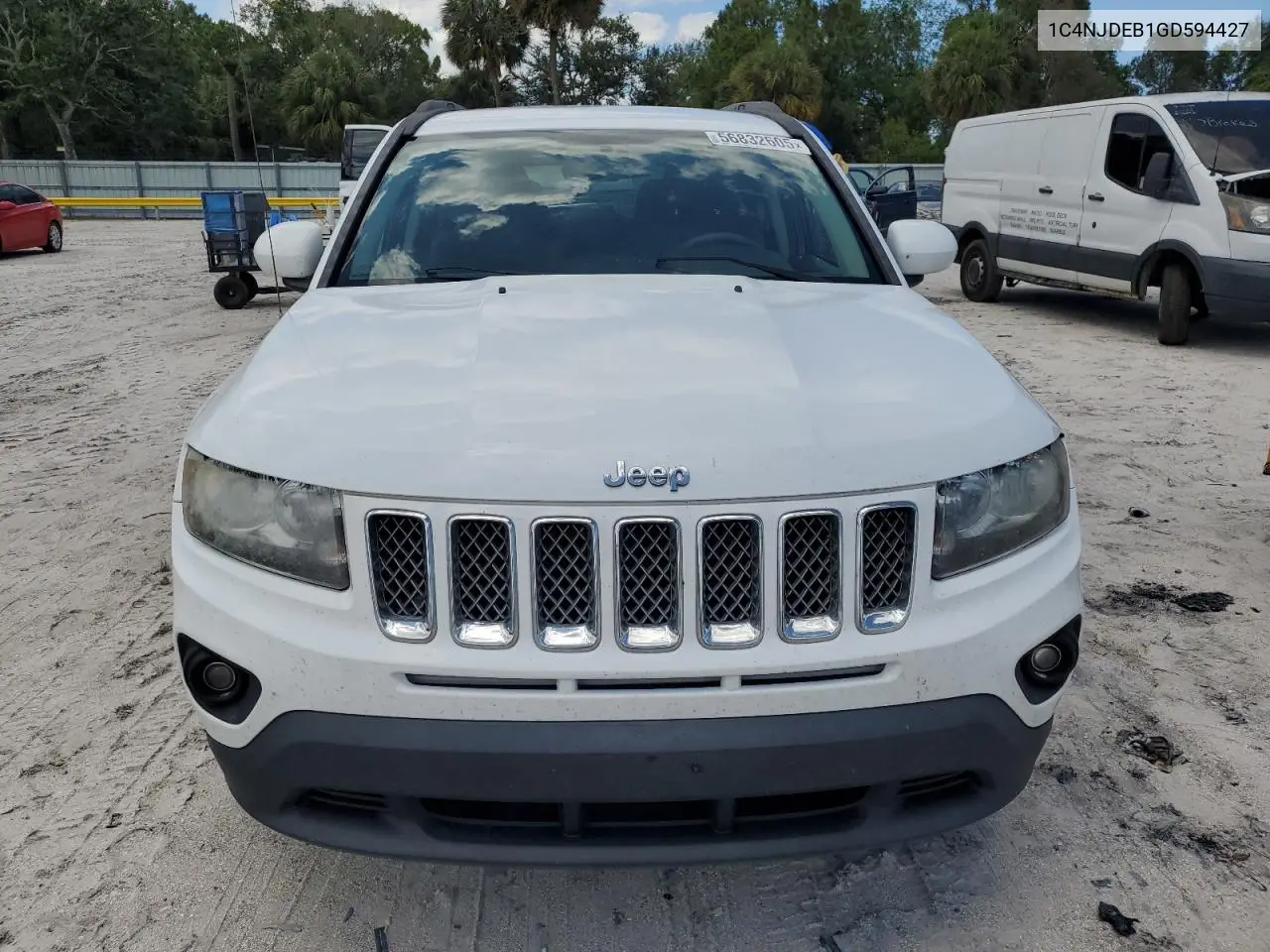 2016 Jeep Compass Latitude VIN: 1C4NJDEB1GD594427 Lot: 56832605