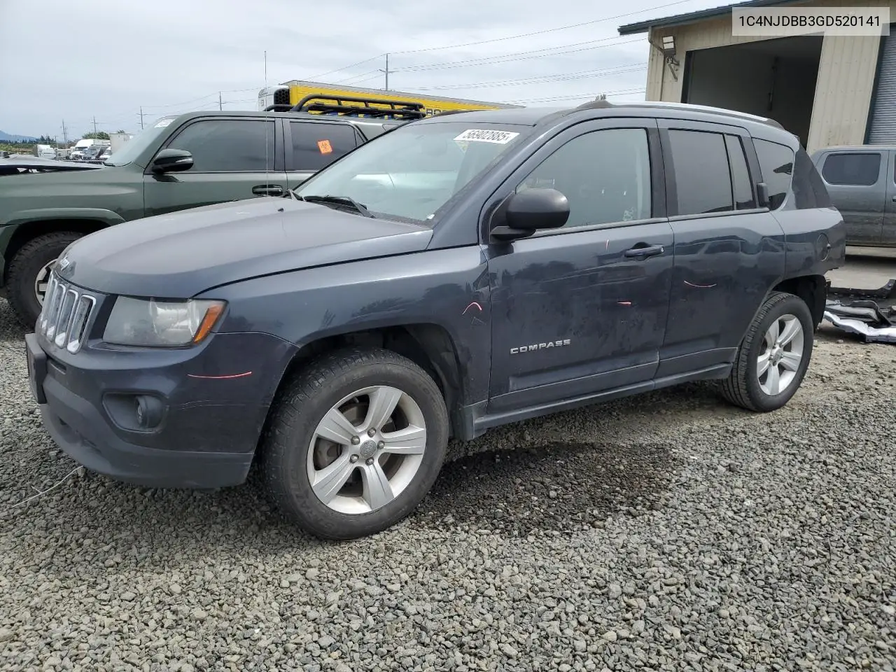 2016 Jeep Compass Sport VIN: 1C4NJDBB3GD520141 Lot: 56902885