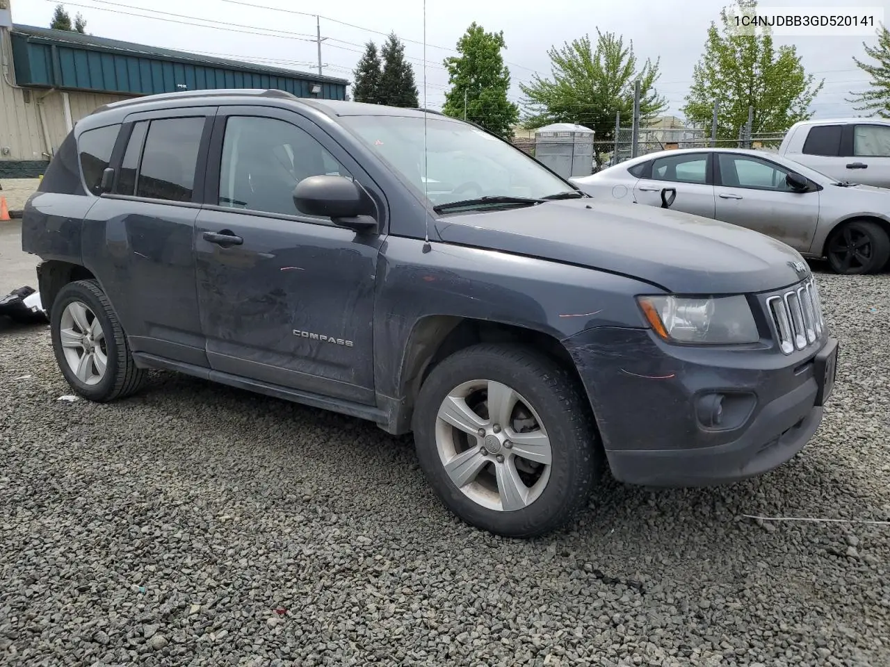 2016 Jeep Compass Sport VIN: 1C4NJDBB3GD520141 Lot: 56902885