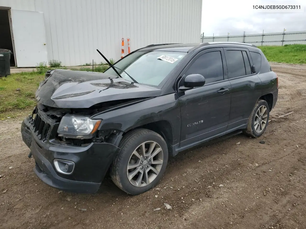 2016 Jeep Compass Latitude VIN: 1C4NJDEB5GD673311 Lot: 56912015