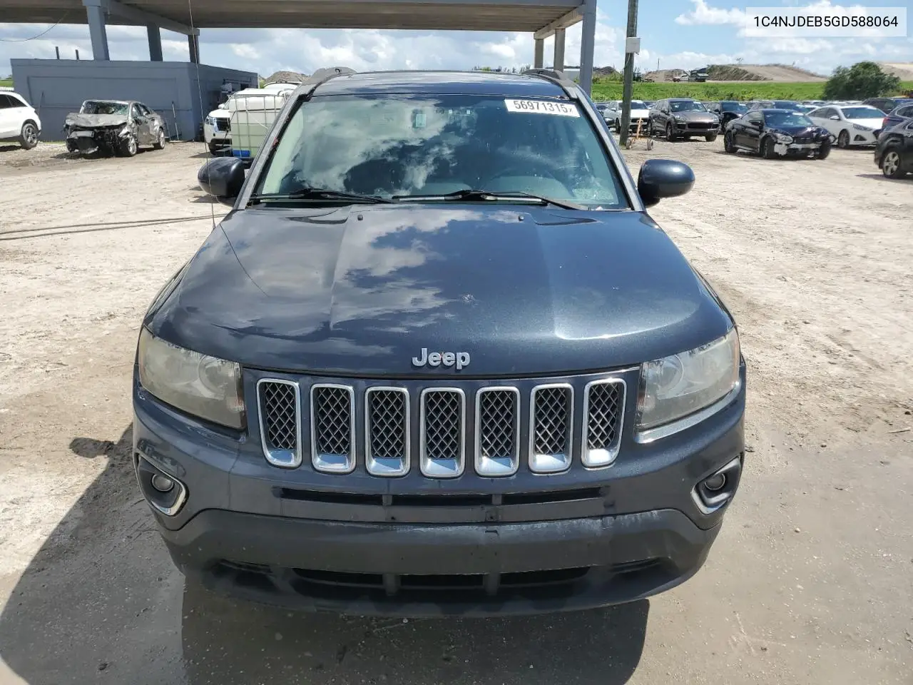 2016 Jeep Compass Latitude VIN: 1C4NJDEB5GD588064 Lot: 56971315