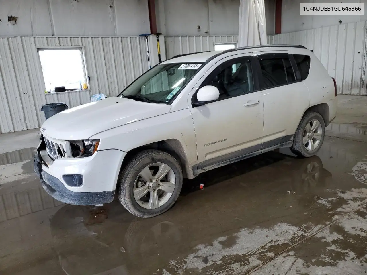 2016 Jeep Compass Latitude VIN: 1C4NJDEB1GD545356 Lot: 57051475