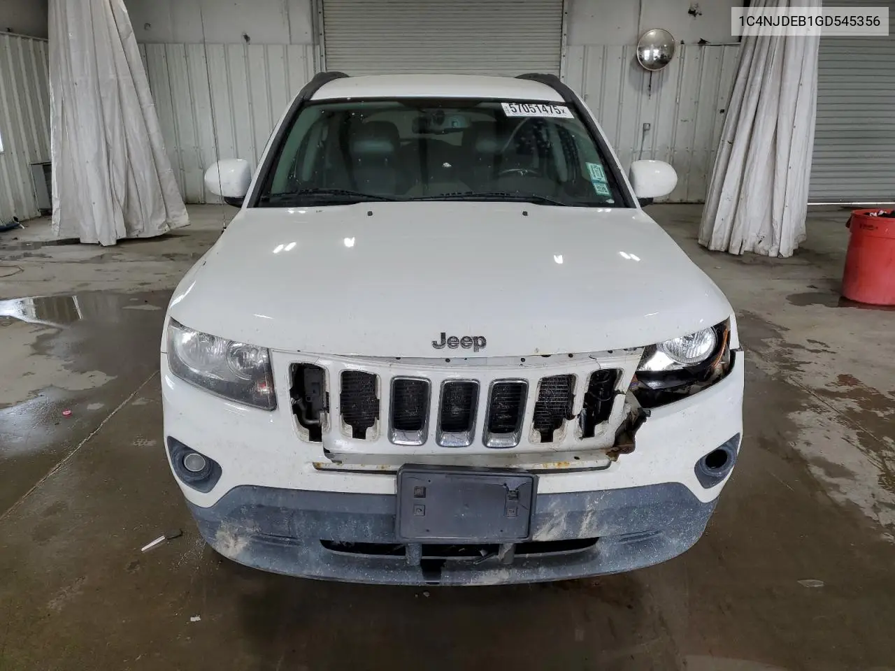 2016 Jeep Compass Latitude VIN: 1C4NJDEB1GD545356 Lot: 57051475