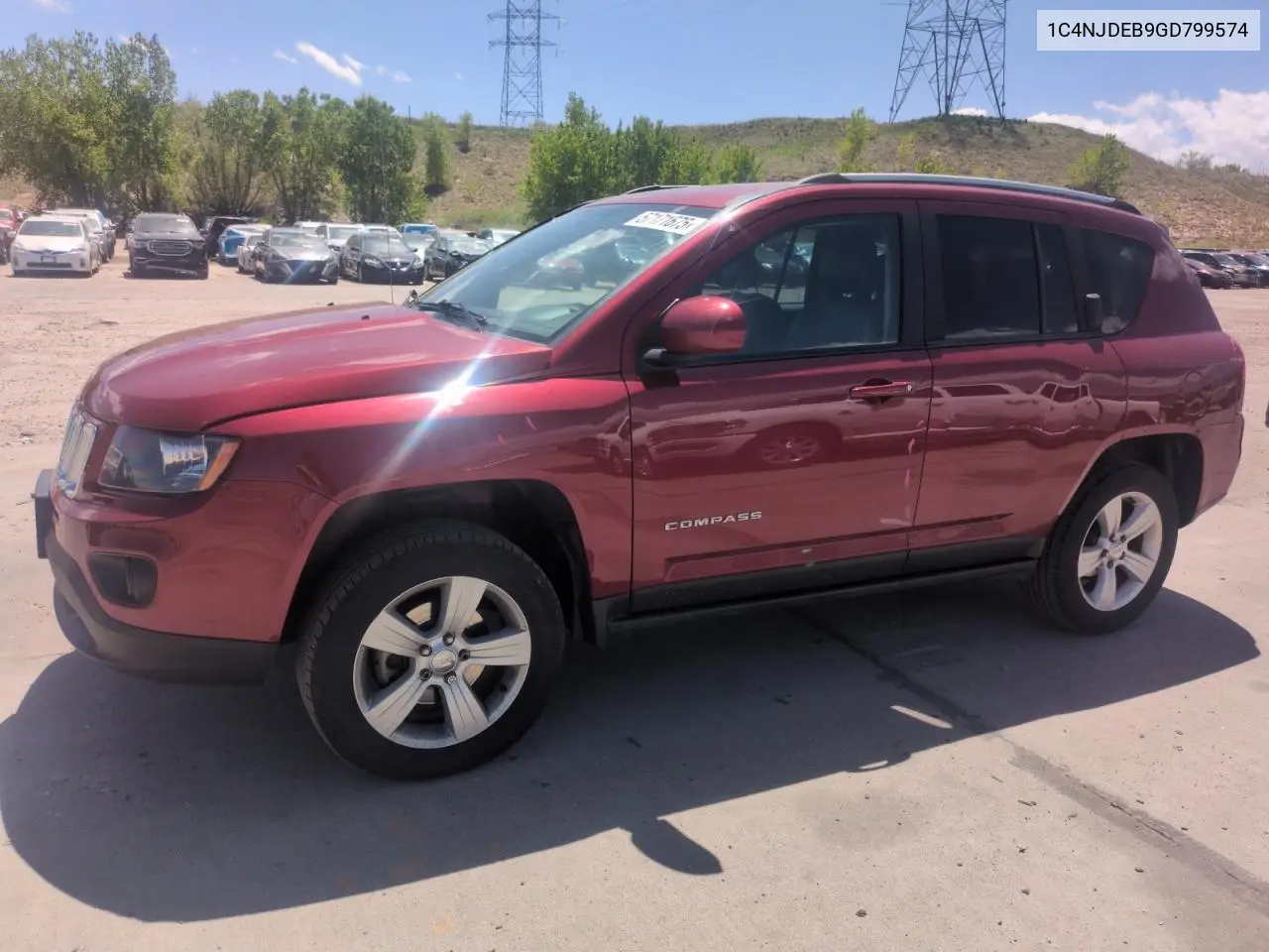 2016 Jeep Compass Latitude VIN: 1C4NJDEB9GD799574 Lot: 57171675