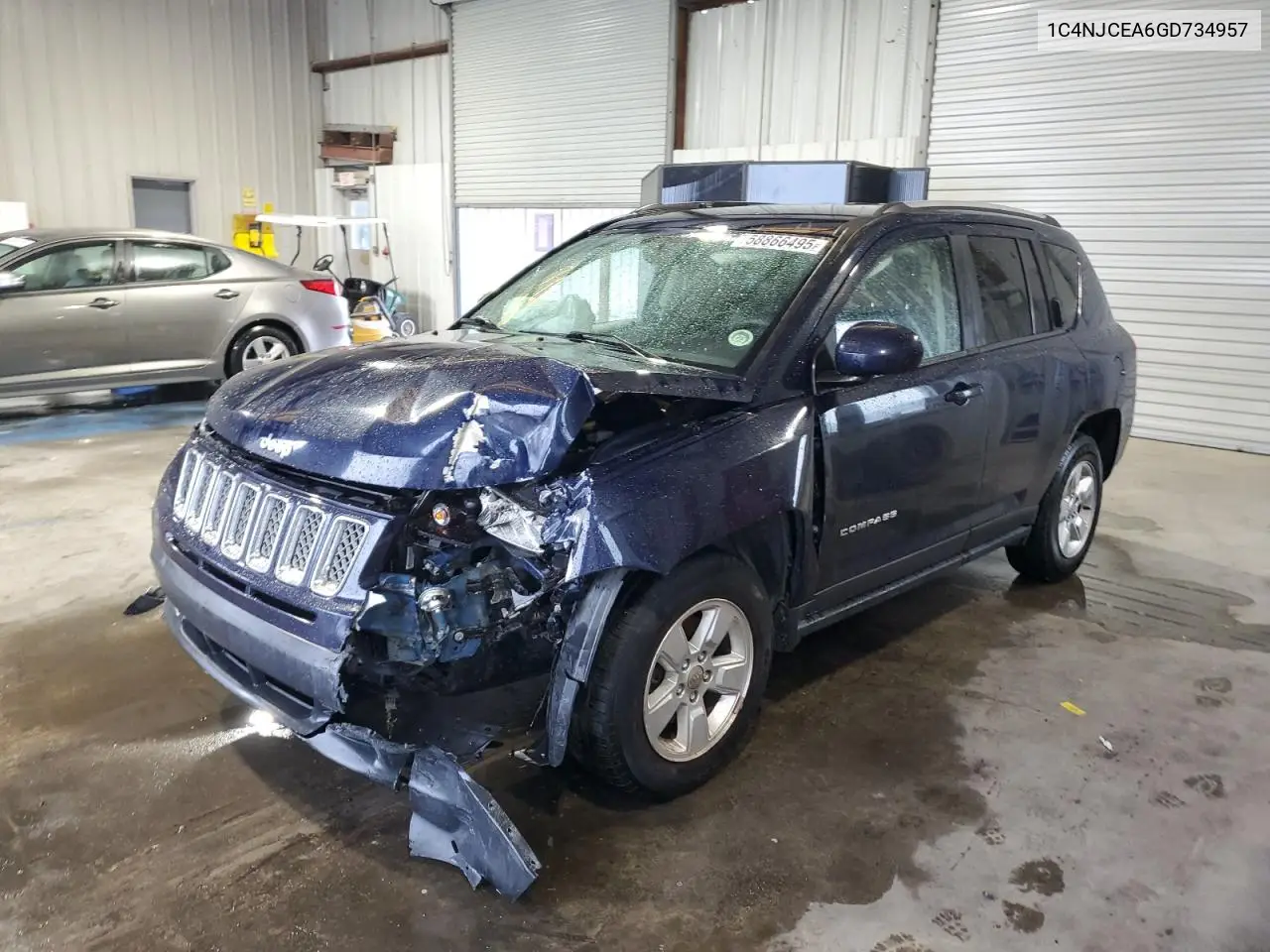 2016 Jeep Compass Latitude VIN: 1C4NJCEA6GD734957 Lot: 58866495