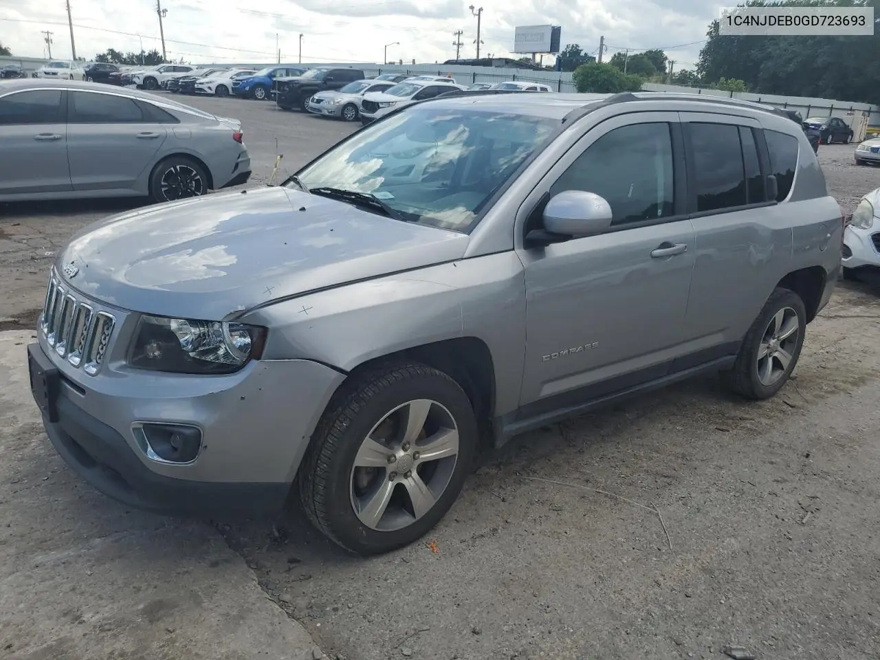 2016 Jeep Compass Latitude VIN: 1C4NJDEB0GD723693 Lot: 61449565