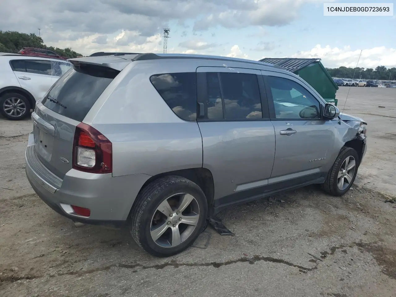 2016 Jeep Compass Latitude VIN: 1C4NJDEB0GD723693 Lot: 61449565