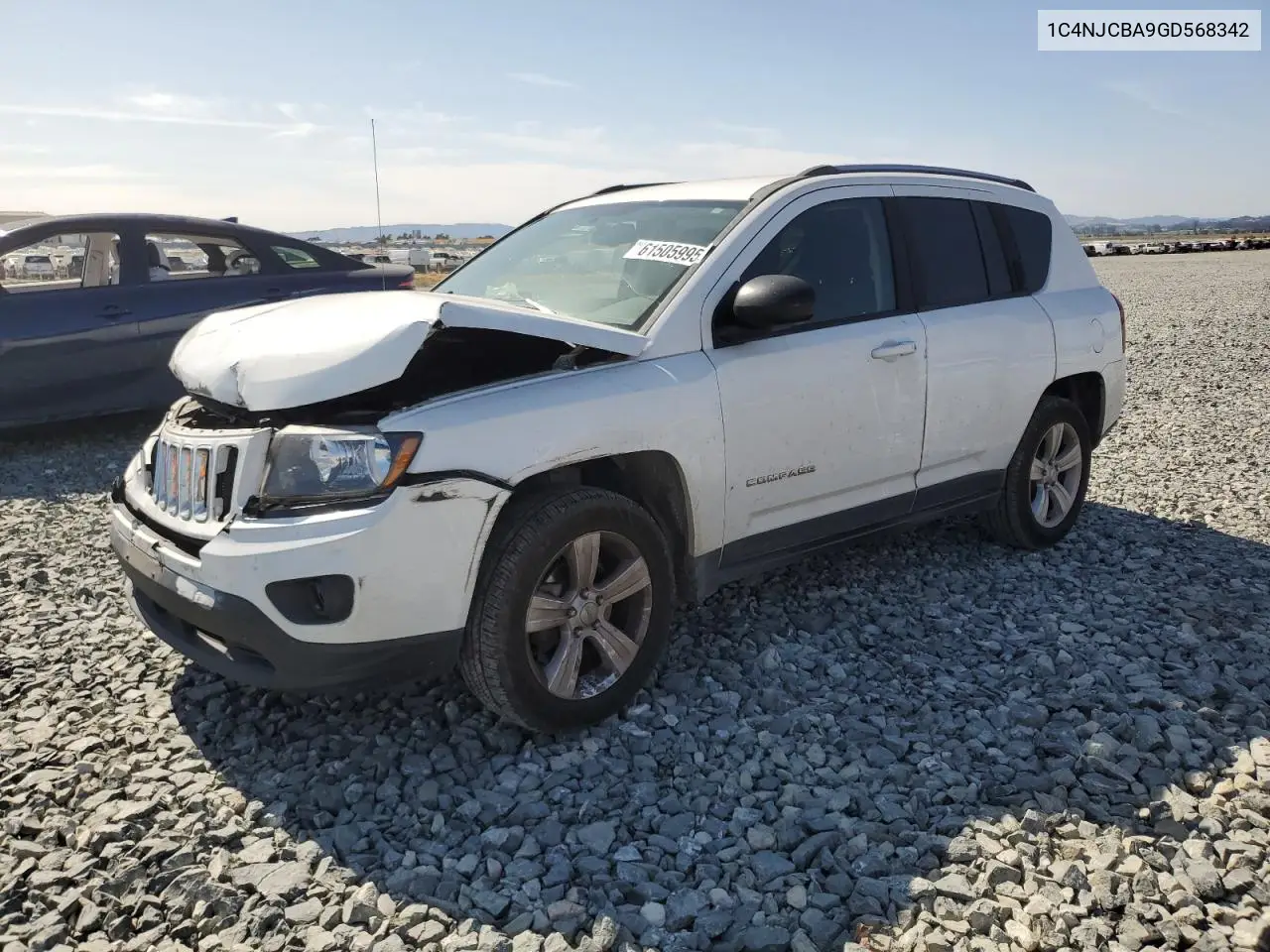 2016 Jeep Compass Sport VIN: 1C4NJCBA9GD568342 Lot: 61505995