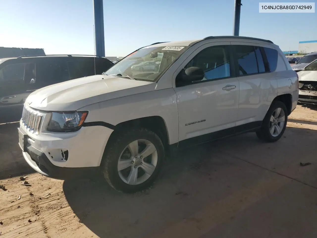 2016 Jeep Compass Sport VIN: 1C4NJCBA8GD742949 Lot: 61607635