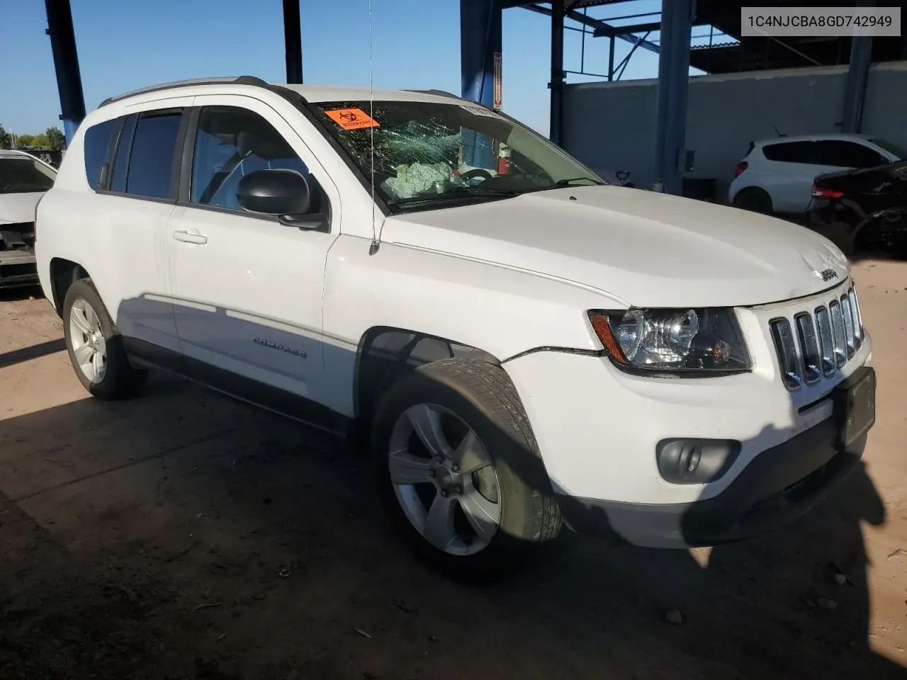 2016 Jeep Compass Sport VIN: 1C4NJCBA8GD742949 Lot: 61607635