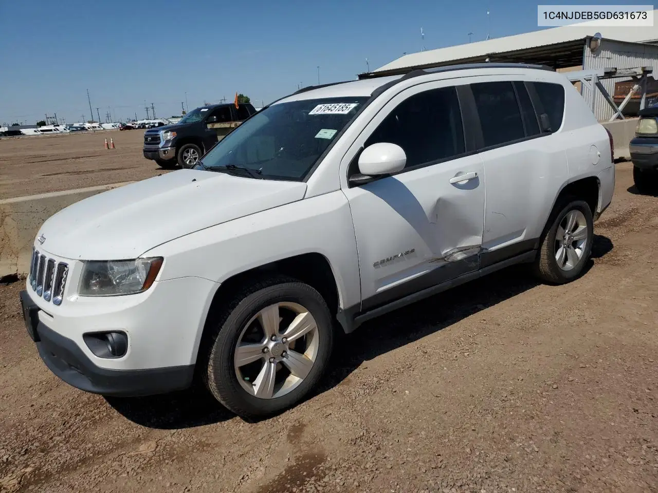 2016 Jeep Compass Latitude VIN: 1C4NJDEB5GD631673 Lot: 61645185
