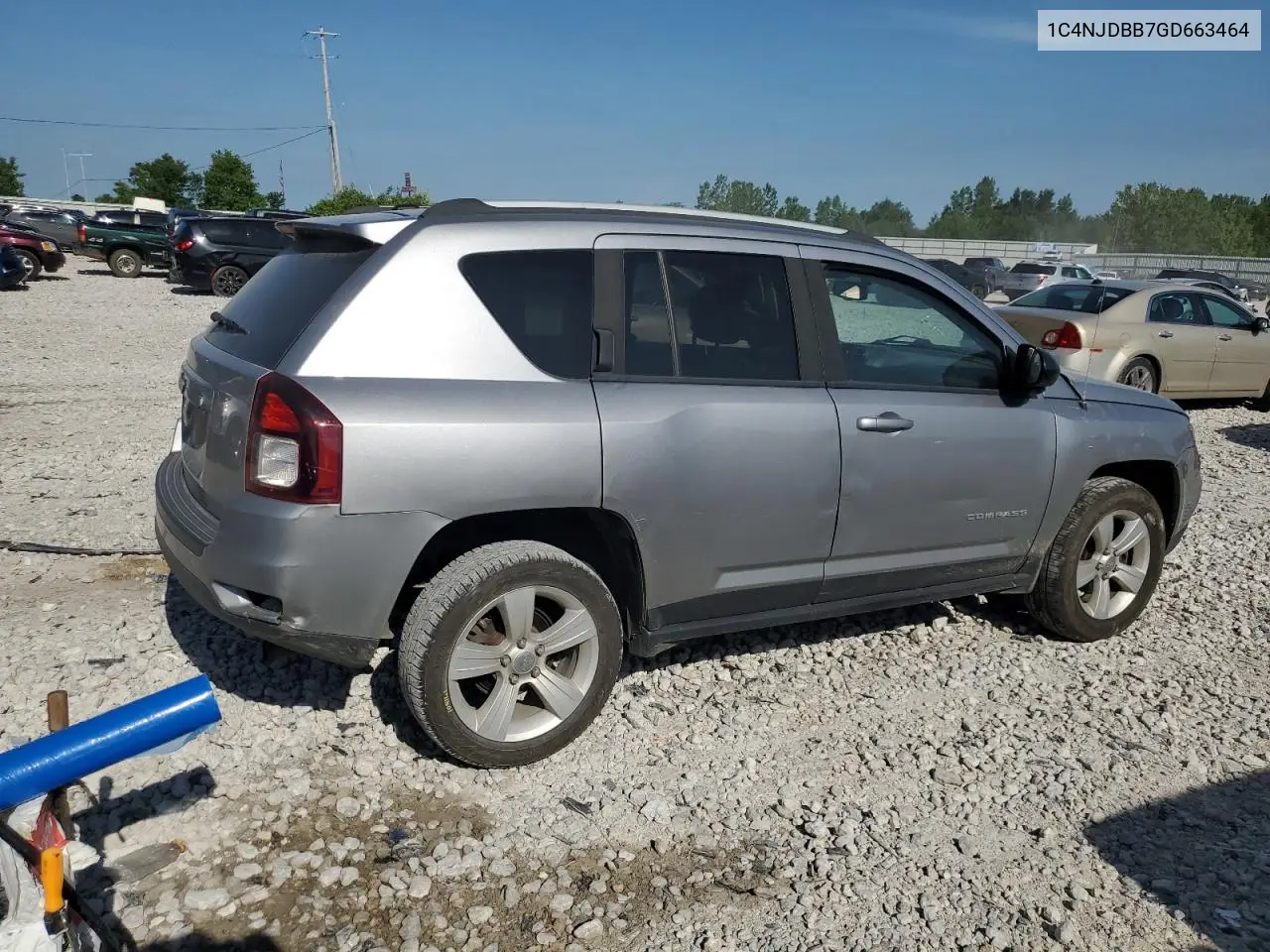 2016 Jeep Compass Sport VIN: 1C4NJDBB7GD663464 Lot: 61721955