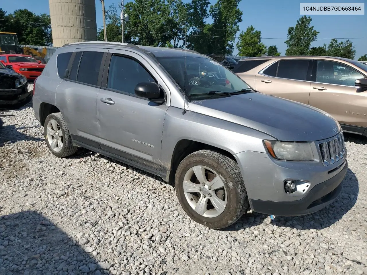 2016 Jeep Compass Sport VIN: 1C4NJDBB7GD663464 Lot: 61721955