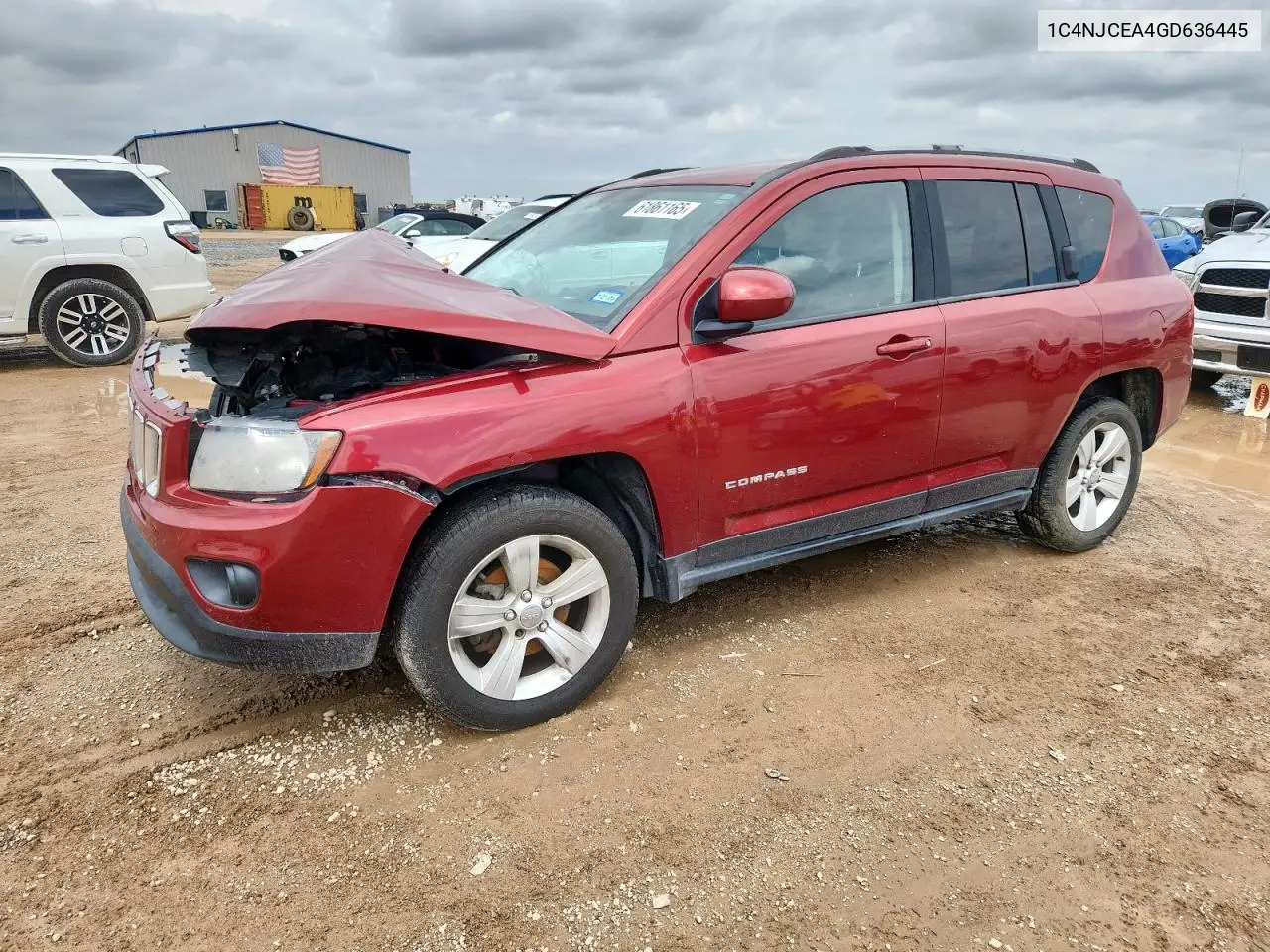 2016 Jeep Compass Latitude VIN: 1C4NJCEA4GD636445 Lot: 61861165