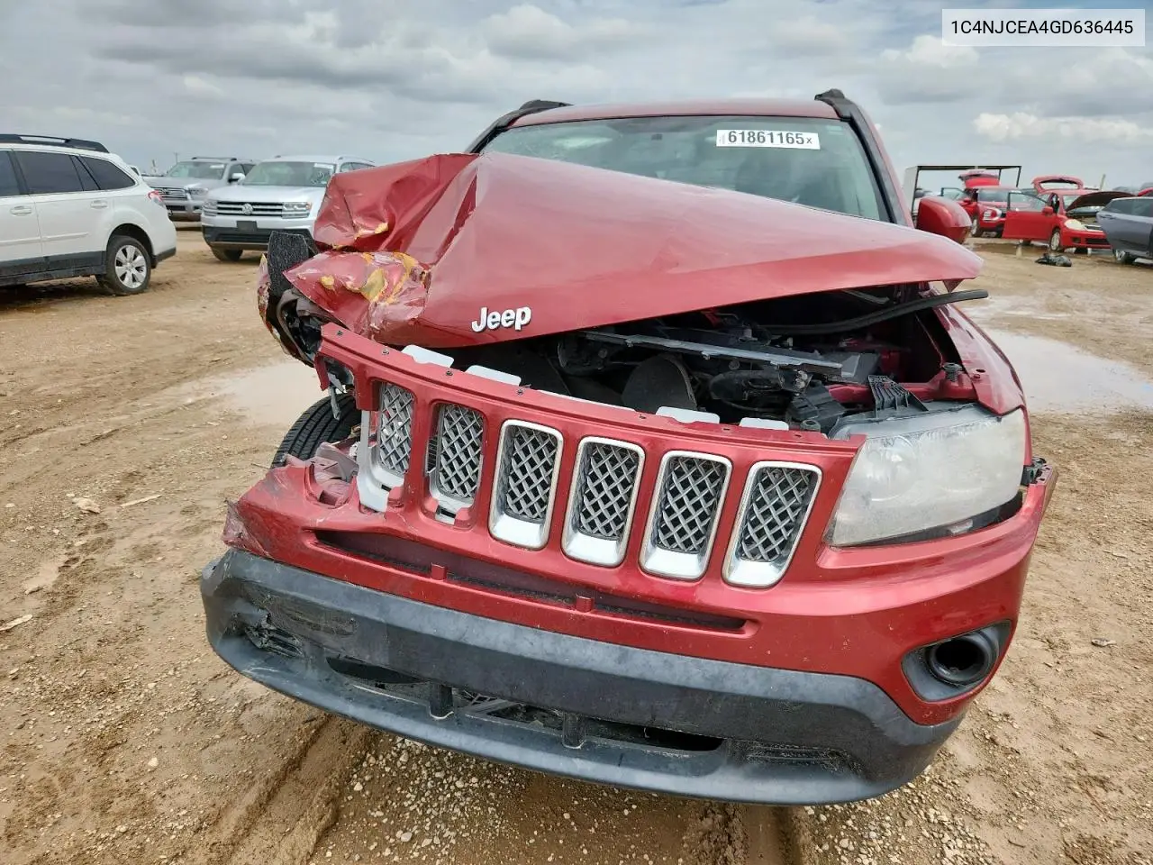2016 Jeep Compass Latitude VIN: 1C4NJCEA4GD636445 Lot: 61861165