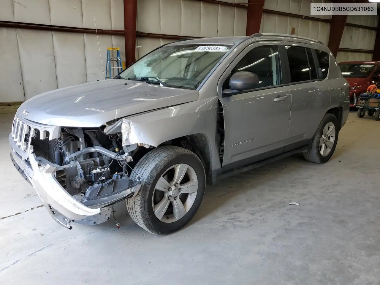 2016 Jeep Compass Sport VIN: 1C4NJDBB5GD631063 Lot: 62056385