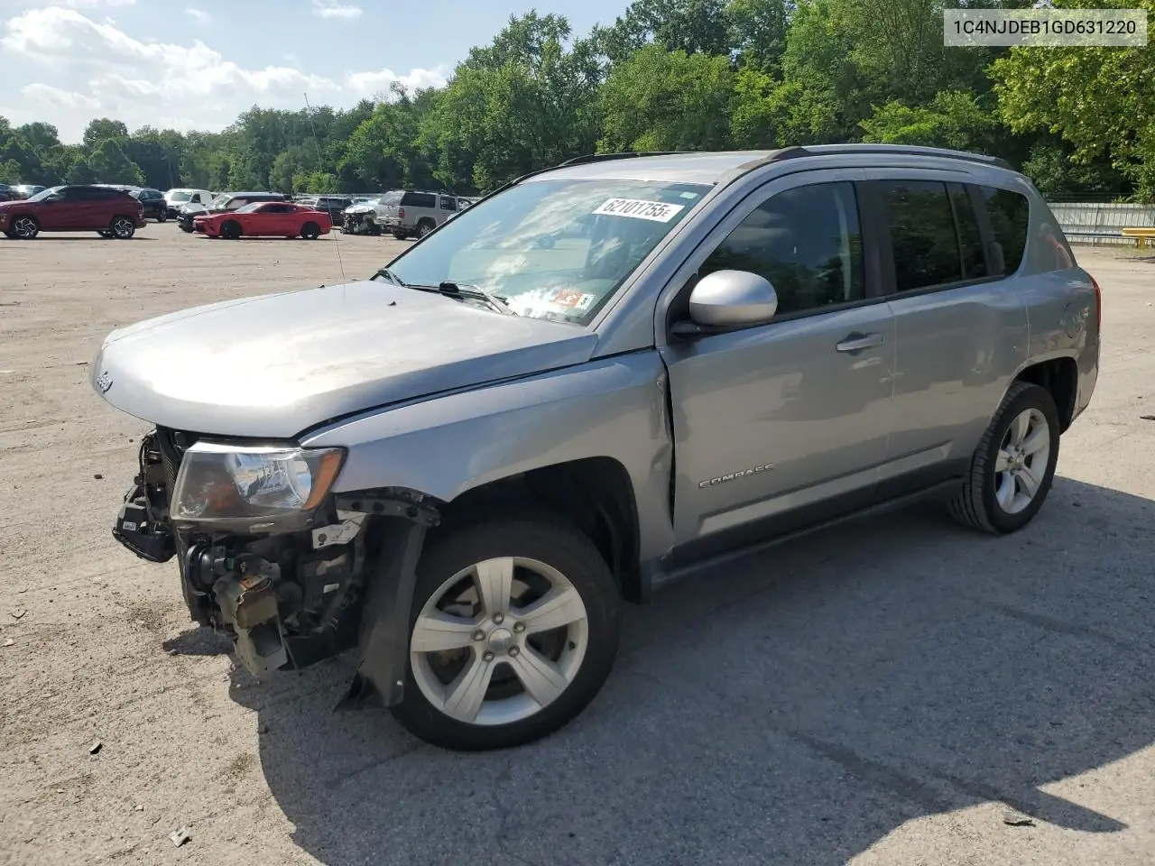 2016 Jeep Compass Latitude VIN: 1C4NJDEB1GD631220 Lot: 62101755