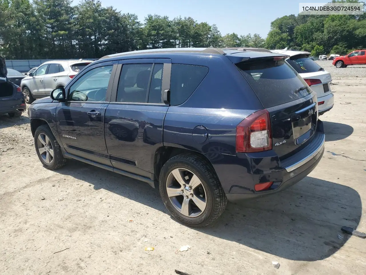 2016 Jeep Compass Latitude VIN: 1C4NJDEB3GD724594 Lot: 62108065