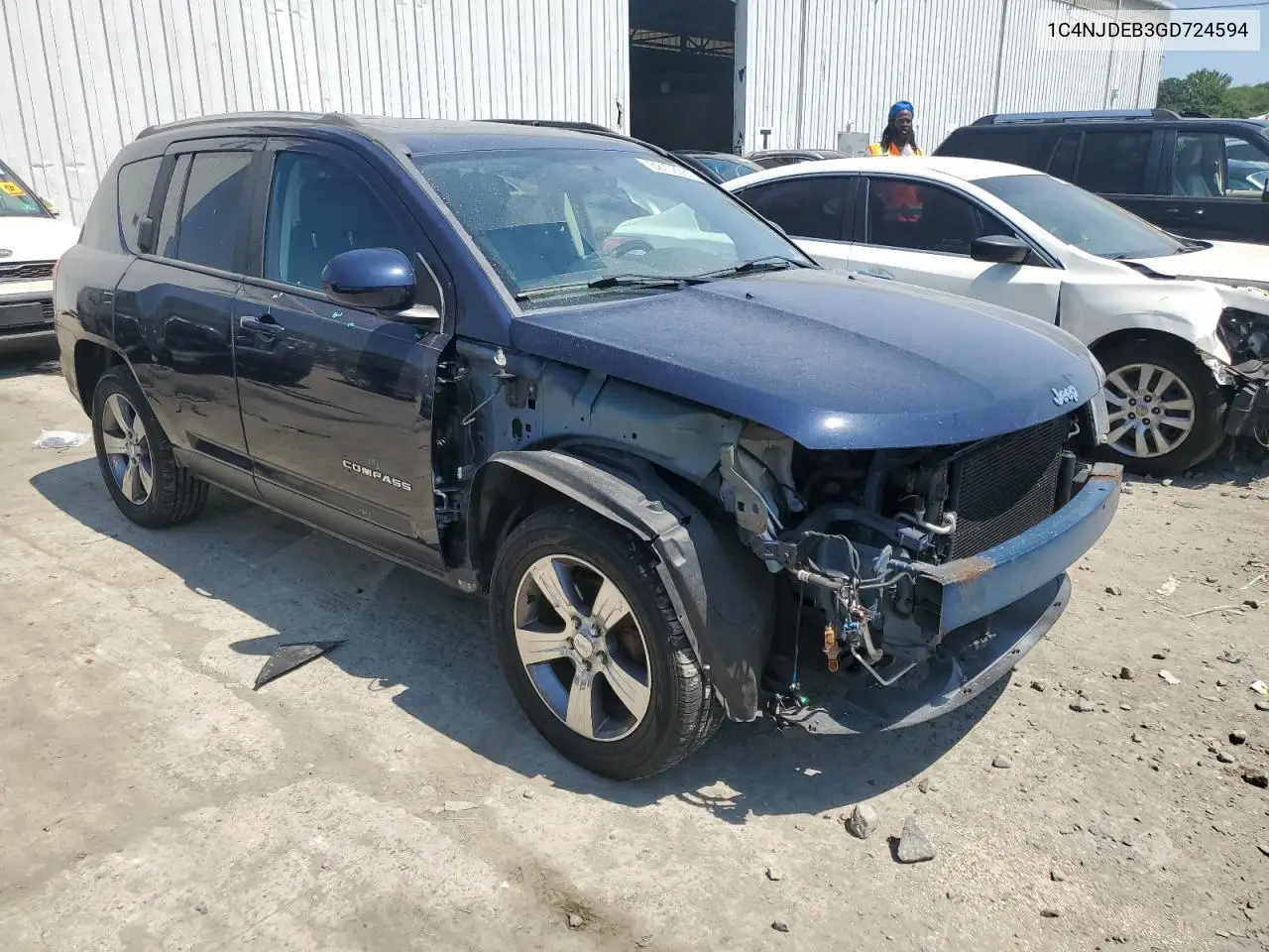 2016 Jeep Compass Latitude VIN: 1C4NJDEB3GD724594 Lot: 62108065