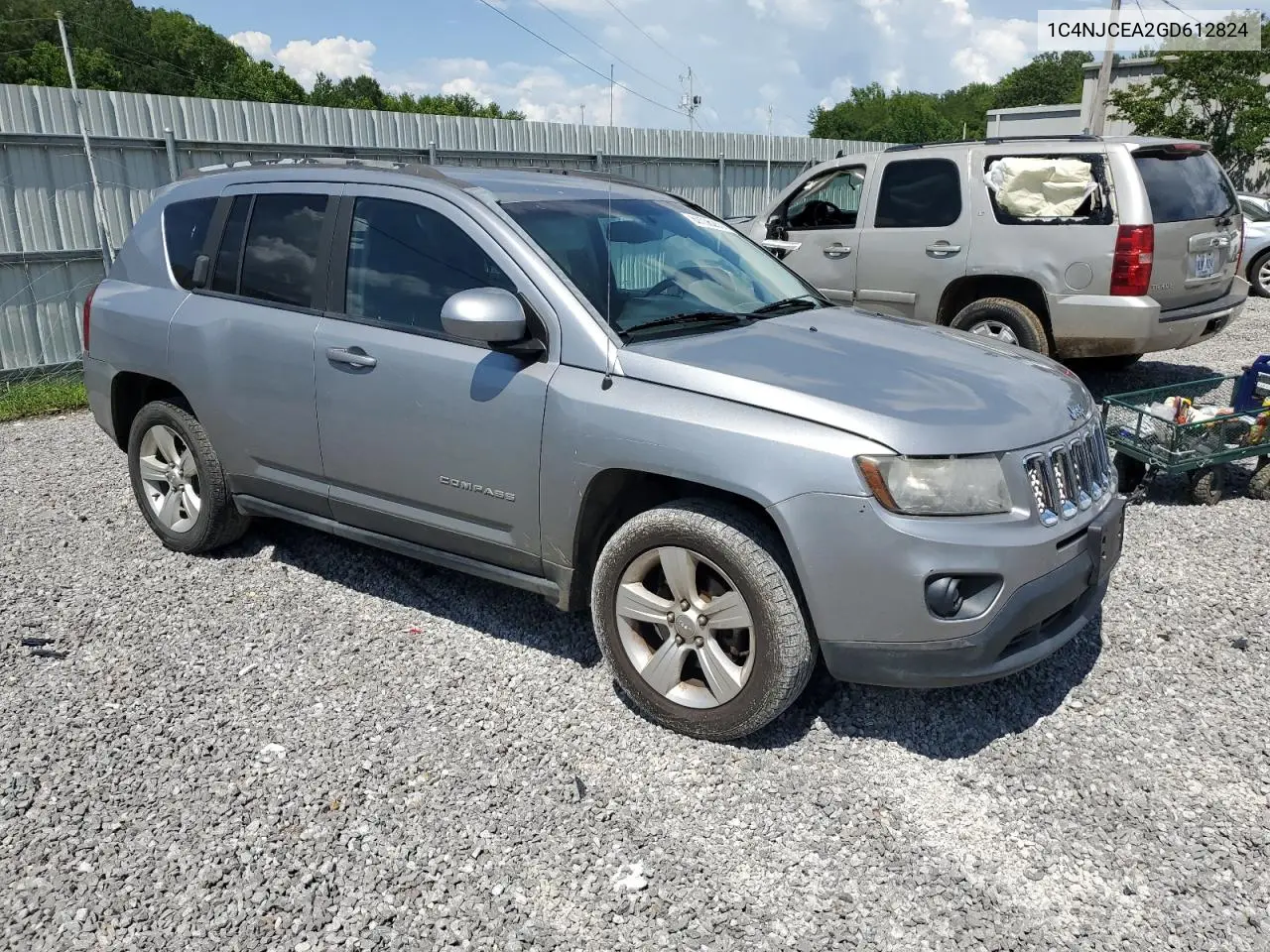 2016 Jeep Compass Latitude VIN: 1C4NJCEA2GD612824 Lot: 62136265