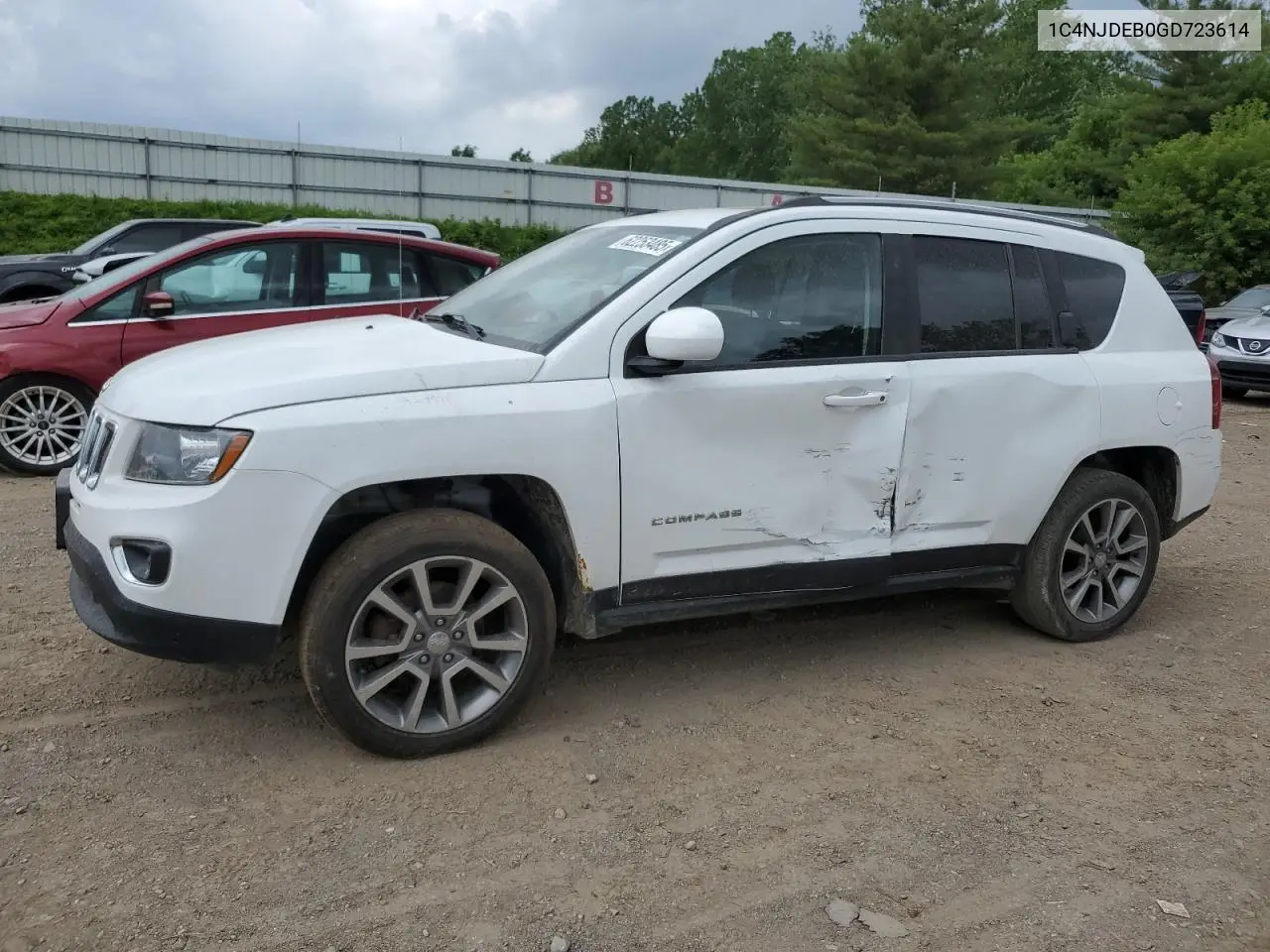 2016 Jeep Compass Latitude VIN: 1C4NJDEB0GD723614 Lot: 62253485