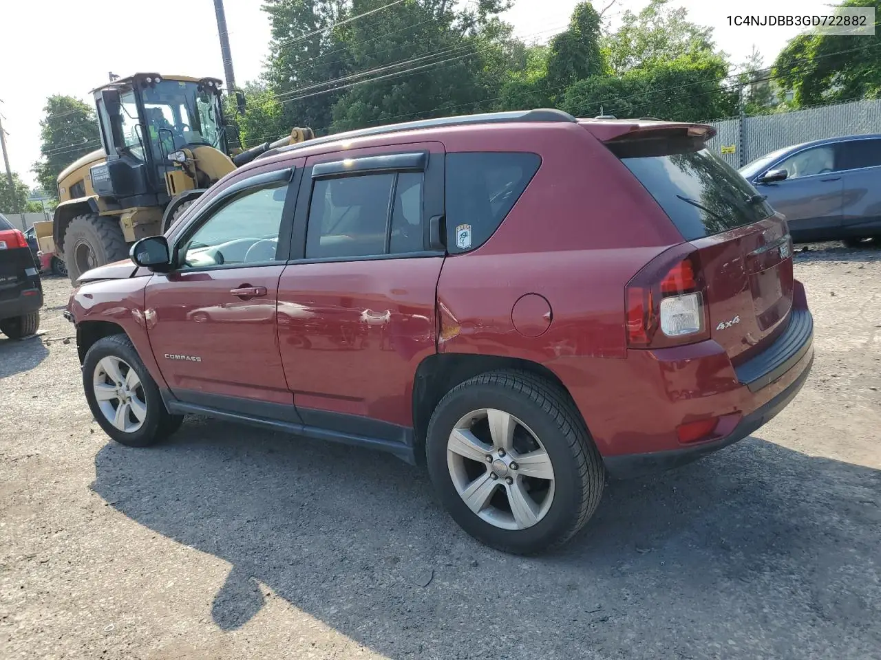 2016 Jeep Compass Sport VIN: 1C4NJDBB3GD722882 Lot: 62368765