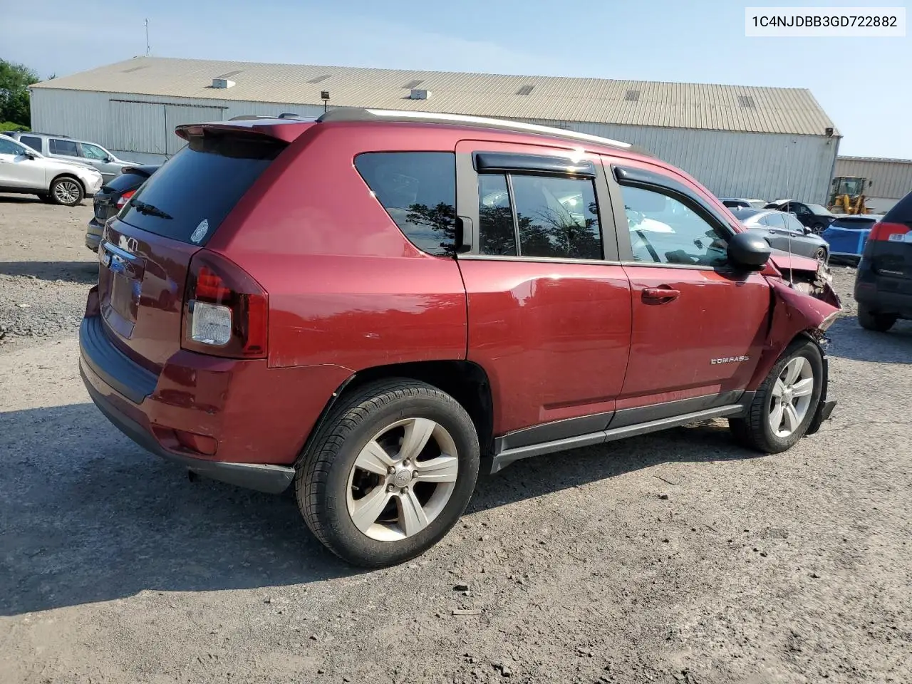 2016 Jeep Compass Sport VIN: 1C4NJDBB3GD722882 Lot: 62368765