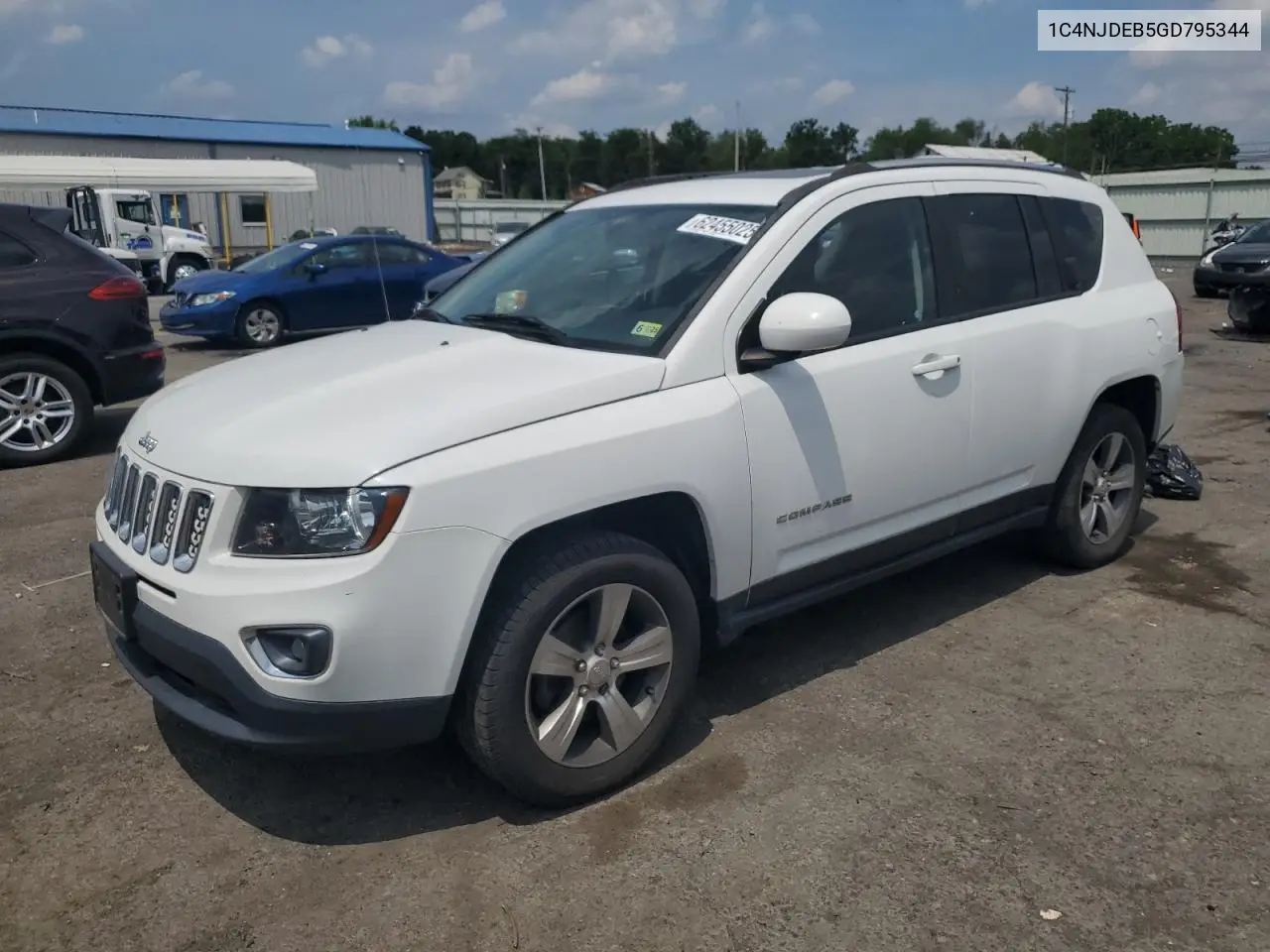 2016 Jeep Compass Latitude VIN: 1C4NJDEB5GD795344 Lot: 62455025