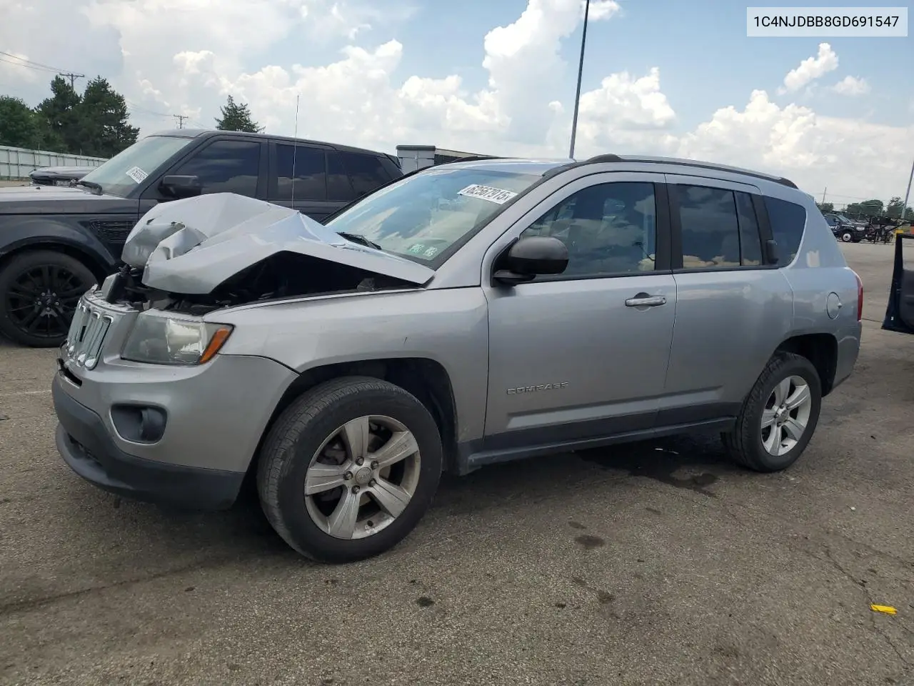 2016 Jeep Compass Sport VIN: 1C4NJDBB8GD691547 Lot: 62567915