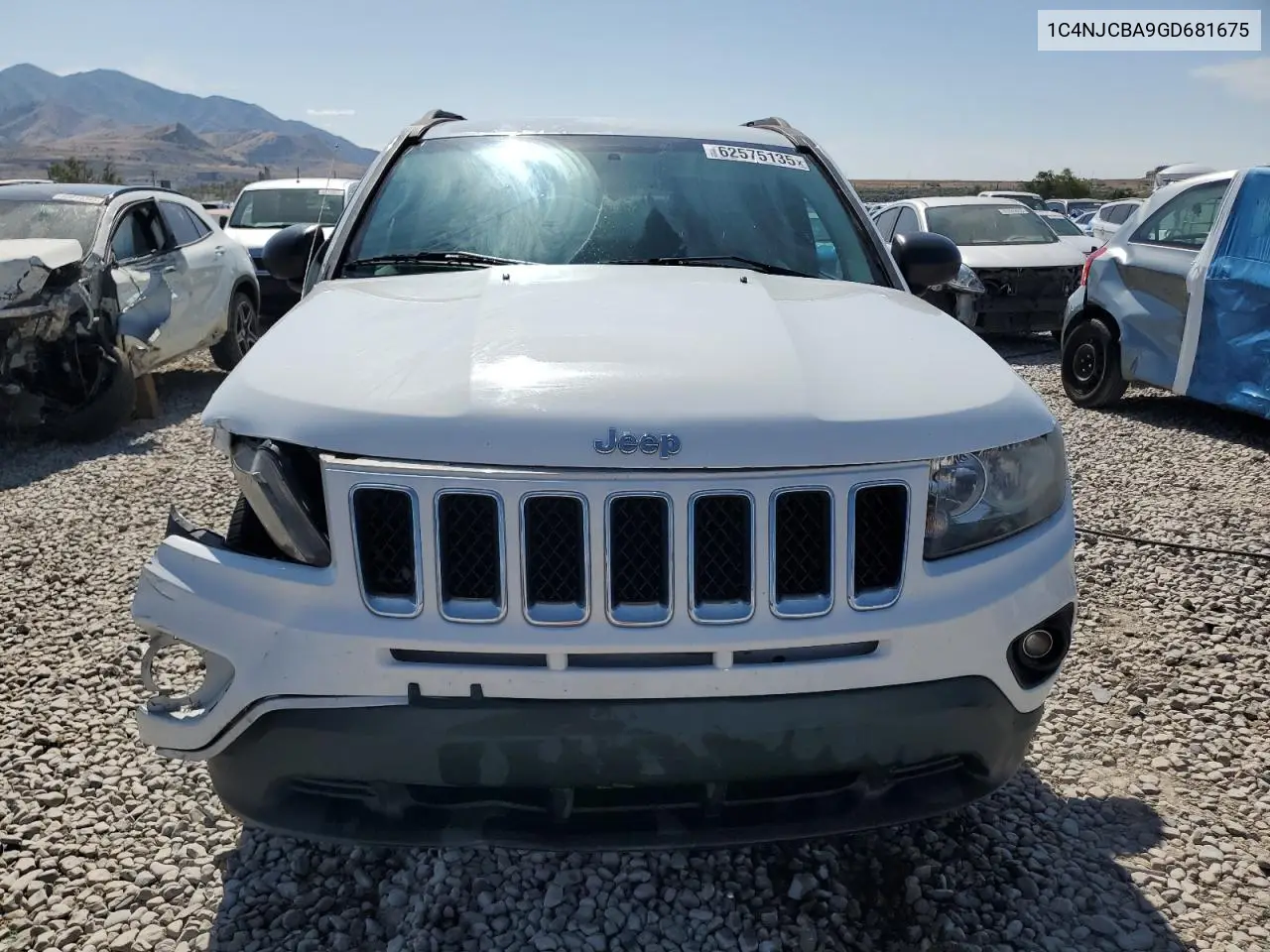 2016 Jeep Compass Sport VIN: 1C4NJCBA9GD681675 Lot: 62575135