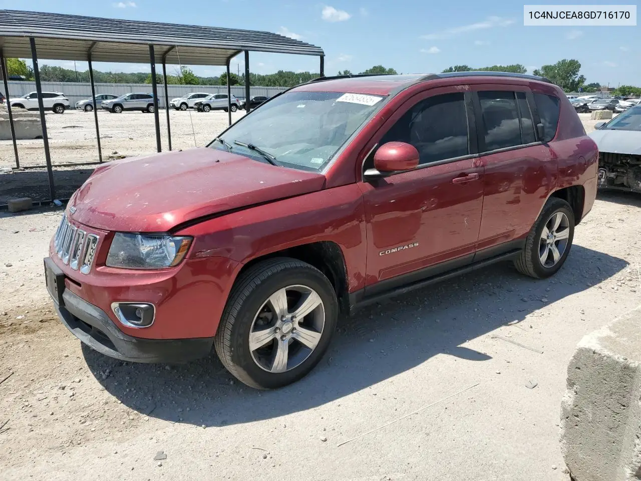 2016 Jeep Compass Latitude VIN: 1C4NJCEA8GD716170 Lot: 62654835