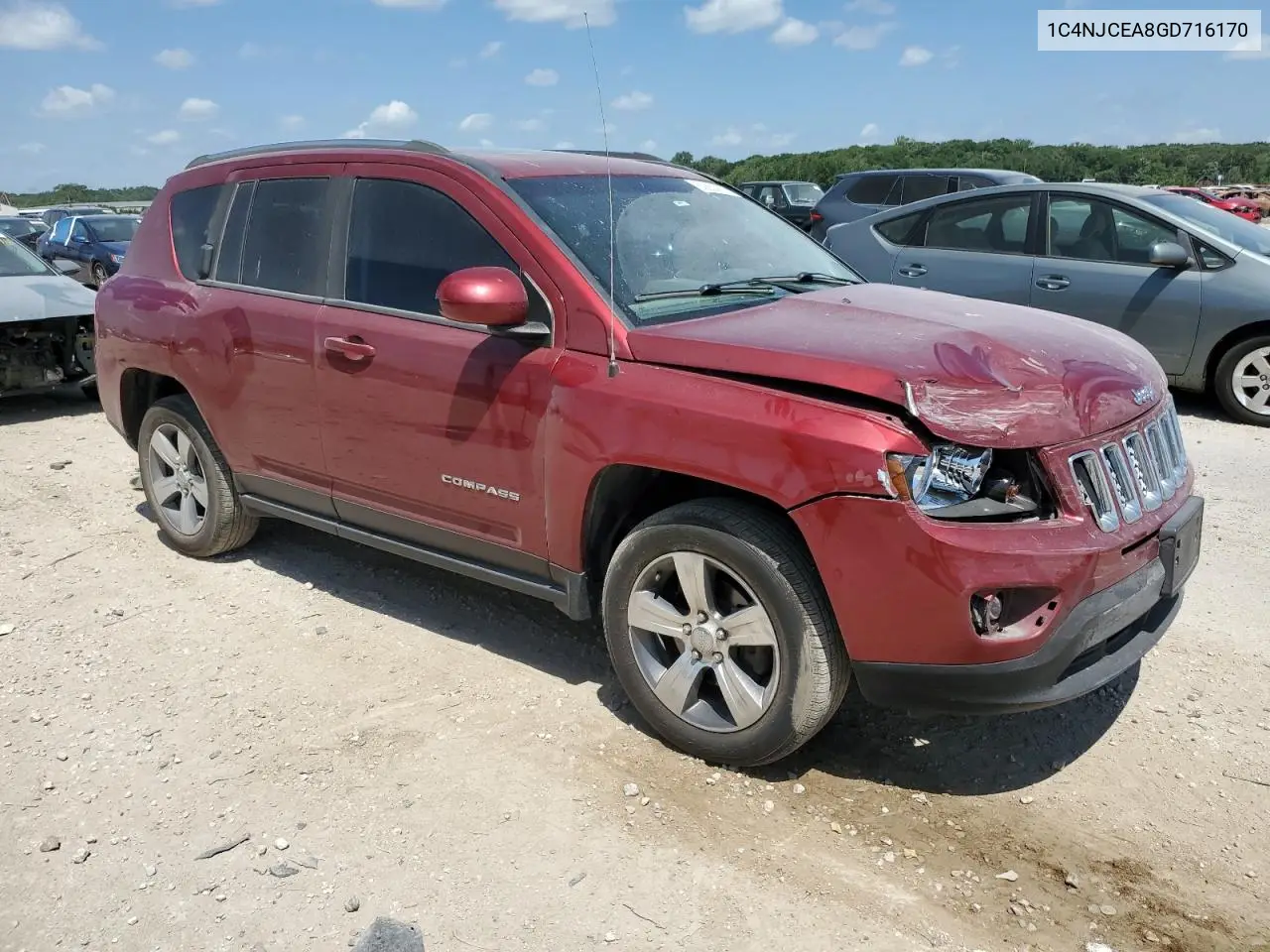 2016 Jeep Compass Latitude VIN: 1C4NJCEA8GD716170 Lot: 62654835