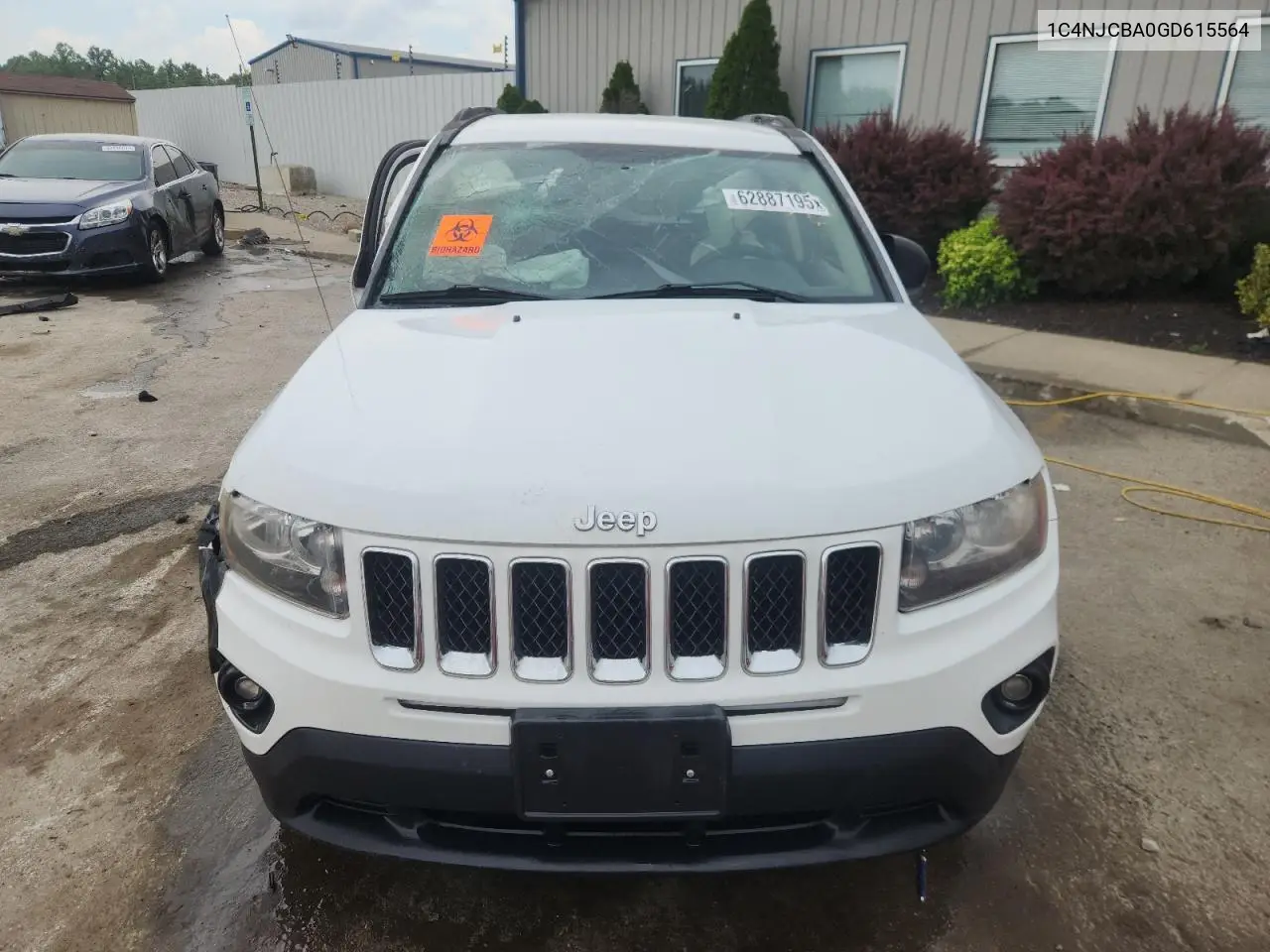2016 Jeep Compass Sport VIN: 1C4NJCBA0GD615564 Lot: 62887195