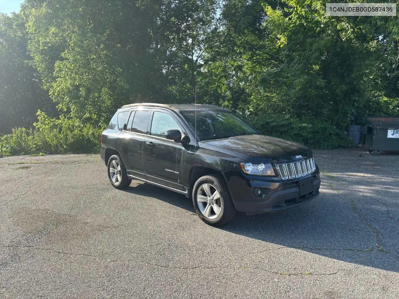 2016 Jeep Compass Latitude VIN: 1C4NJDEB0GD587436 Lot: 62913975