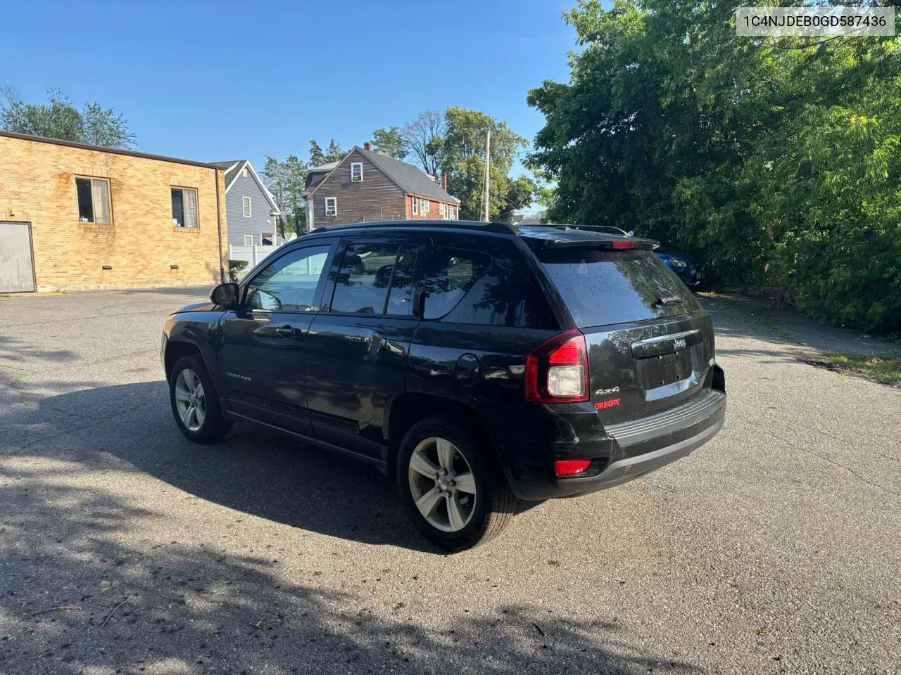 2016 Jeep Compass Latitude VIN: 1C4NJDEB0GD587436 Lot: 62913975