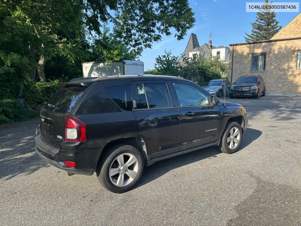 2016 Jeep Compass Latitude VIN: 1C4NJDEB0GD587436 Lot: 62913975