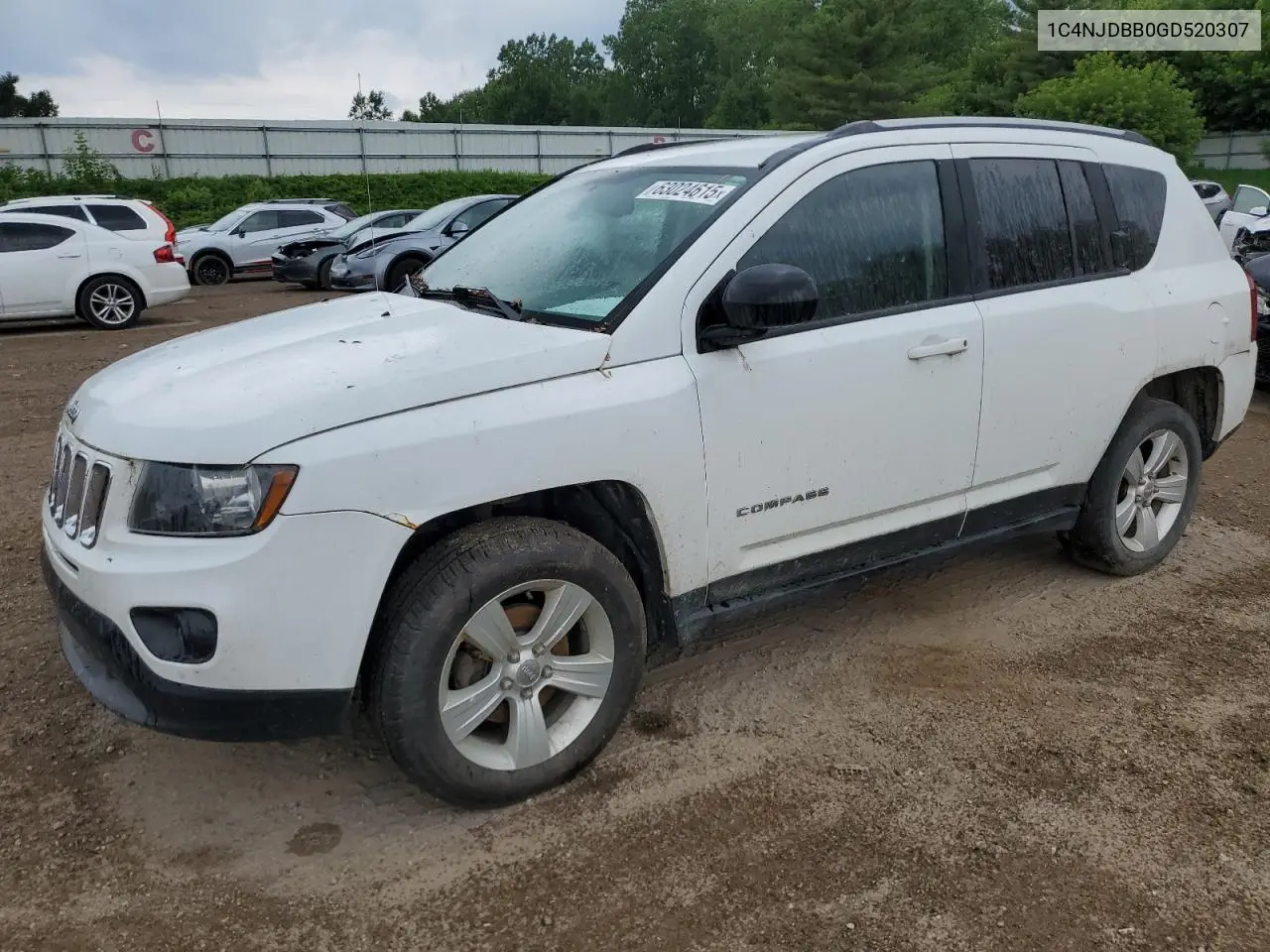 2016 Jeep Compass Sport VIN: 1C4NJDBB0GD520307 Lot: 63024615