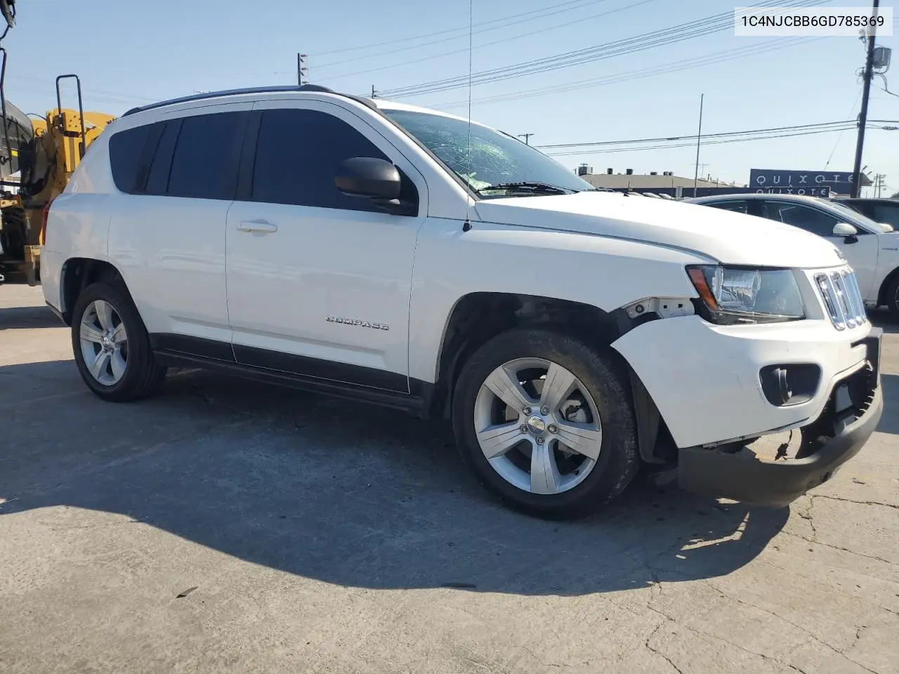 2016 Jeep Compass Sport VIN: 1C4NJCBB6GD785369 Lot: 65033165