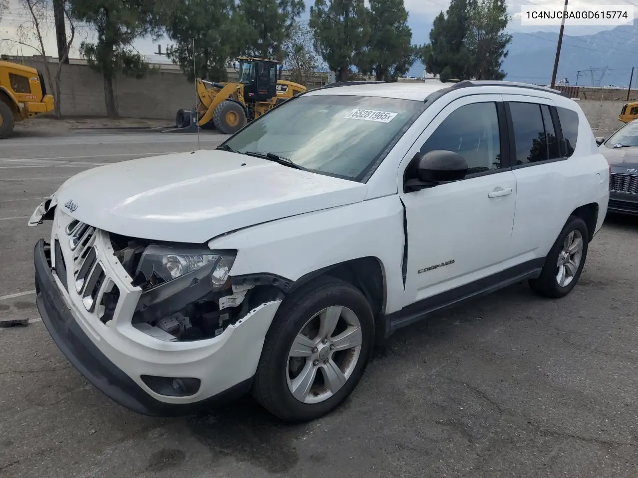 2016 Jeep Compass Sport VIN: 1C4NJCBA0GD615774 Lot: 65281965