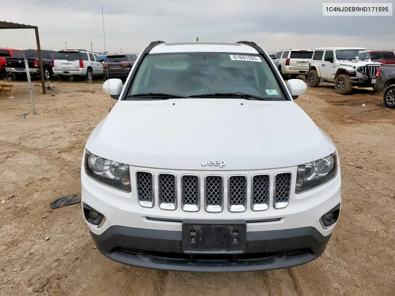 2017 Jeep Compass Latitude VIN: 1C4NJDEB9HD171595 Lot: 61691555