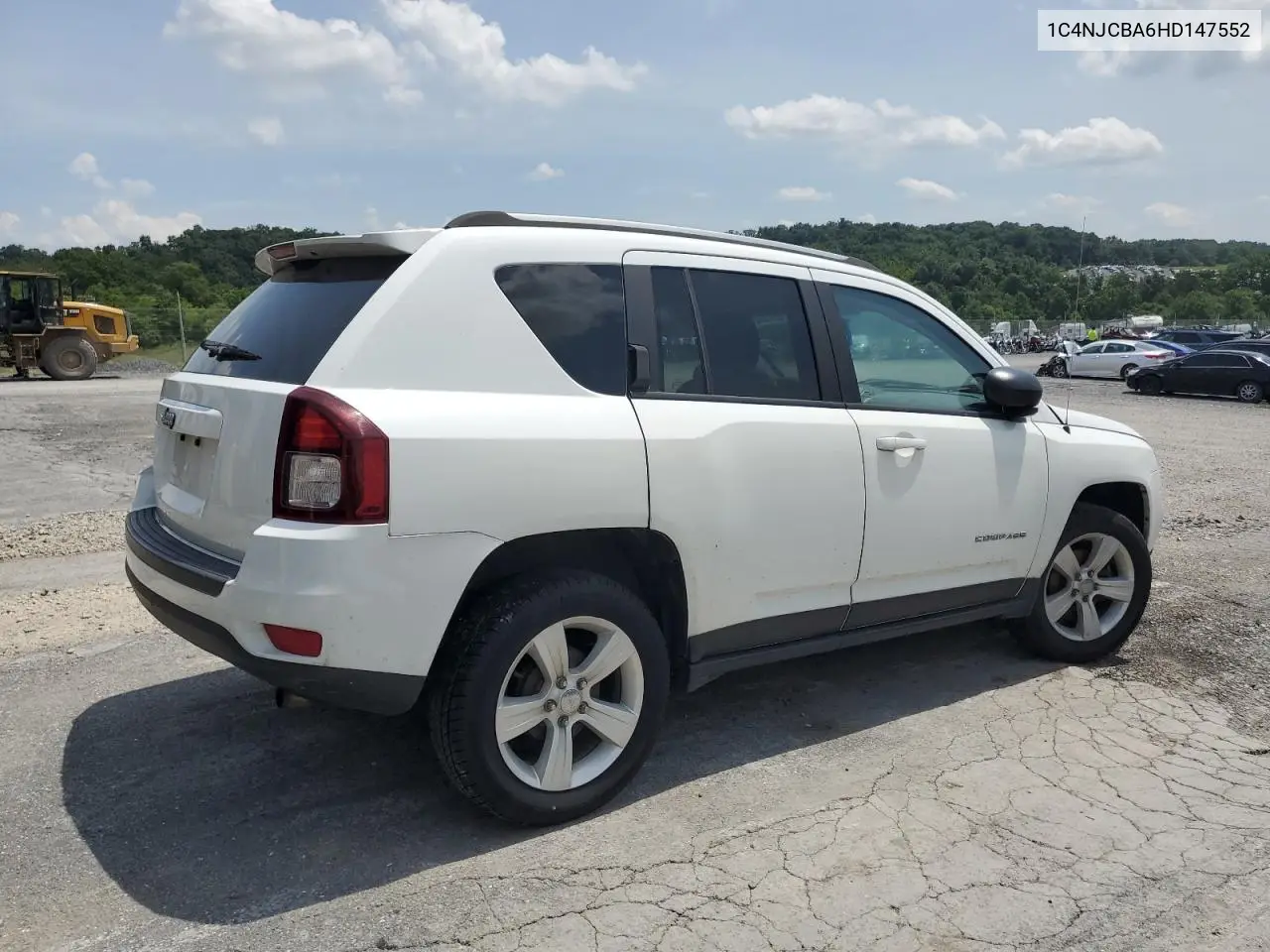 2017 Jeep Compass Sport VIN: 1C4NJCBA6HD147552 Lot: 62153255