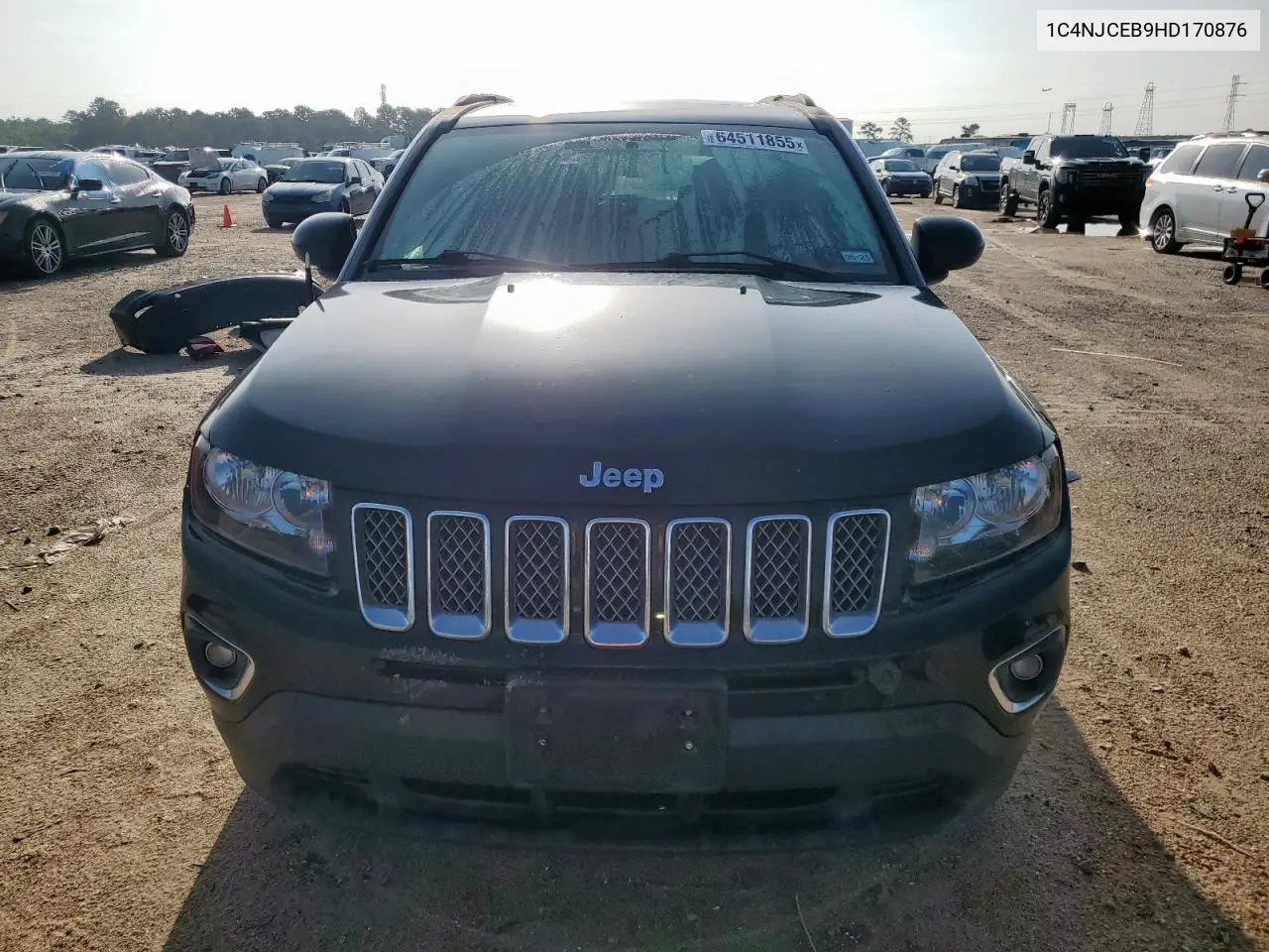 2017 Jeep Compass Latitude VIN: 1C4NJCEB9HD170876 Lot: 64511855