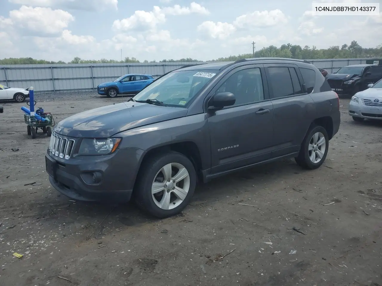 2017 Jeep Compass Sport VIN: 1C4NJDBB7HD143377 Lot: 65477715
