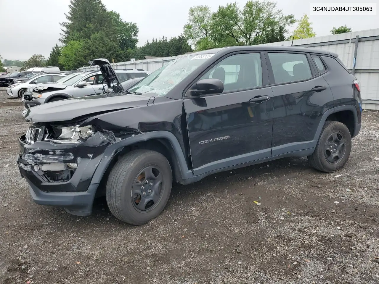 2018 Jeep Compass Sport VIN: 3C4NJDAB4JT305063 Lot: 56683175