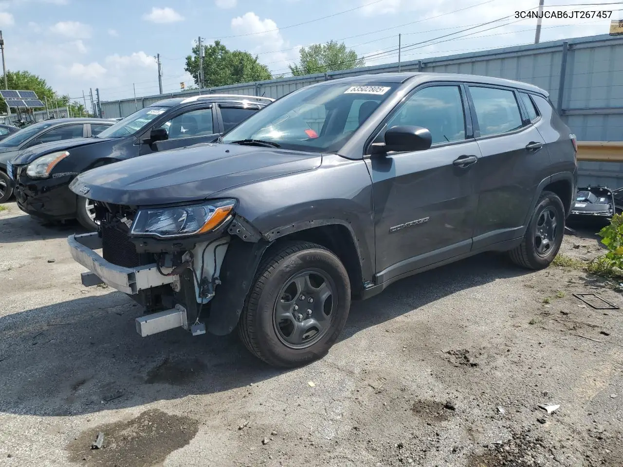 2018 Jeep Compass Sport VIN: 3C4NJCAB6JT267457 Lot: 63502805