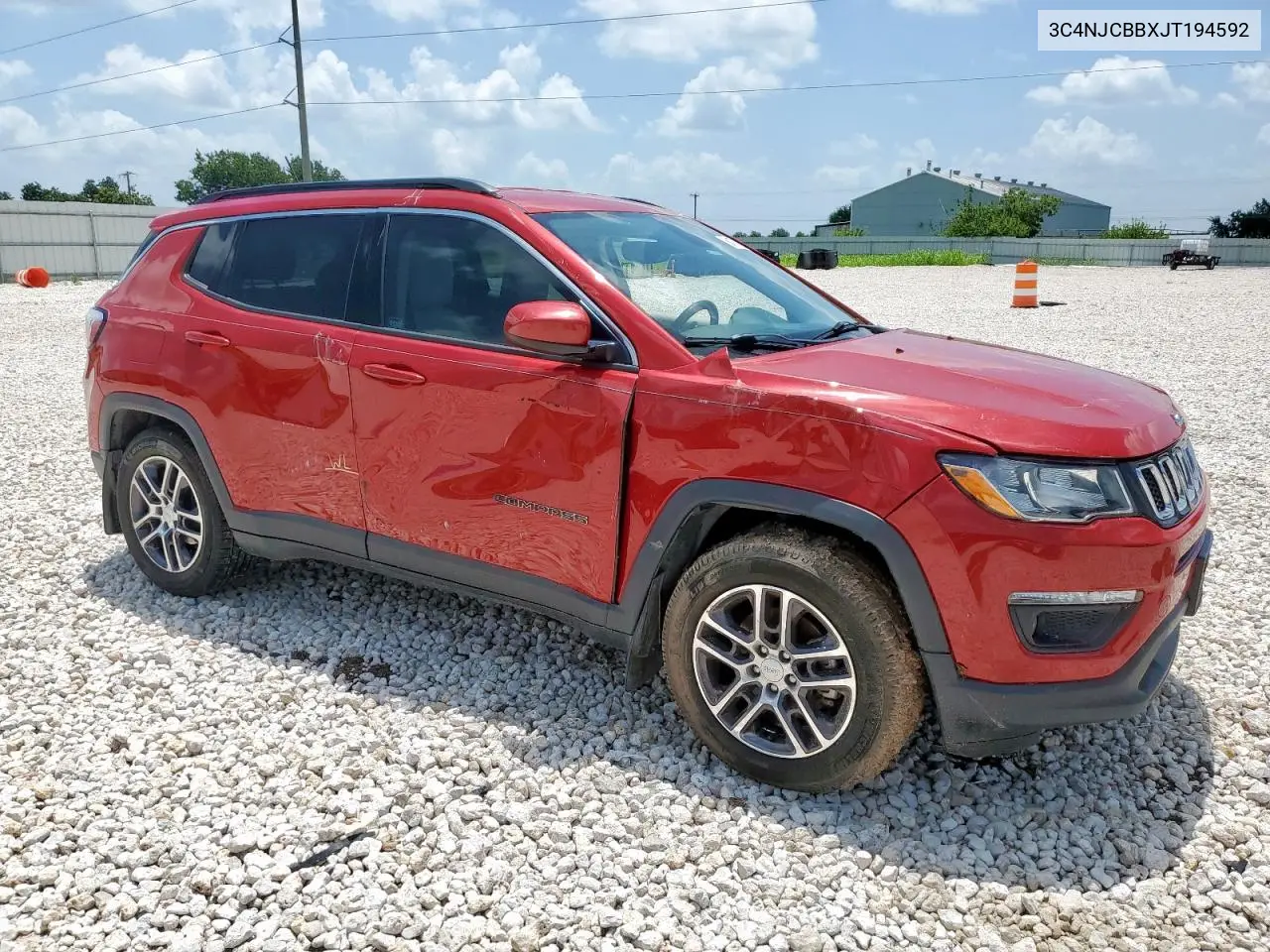 2018 Jeep Compass Latitude VIN: 3C4NJCBBXJT194592 Lot: 64174915