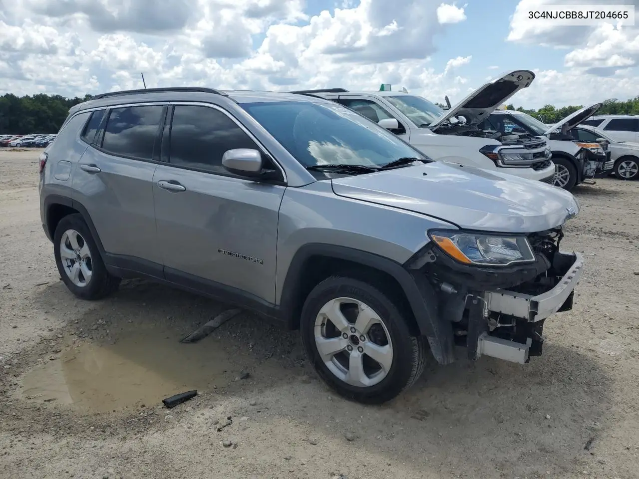 2018 Jeep Compass Latitude VIN: 3C4NJCBB8JT204665 Lot: 64445855