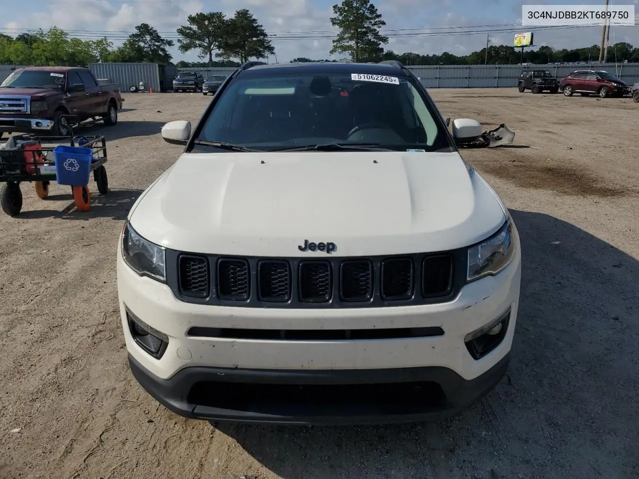2019 Jeep Compass Latitude VIN: 3C4NJDBB2KT689750 Lot: 51062245