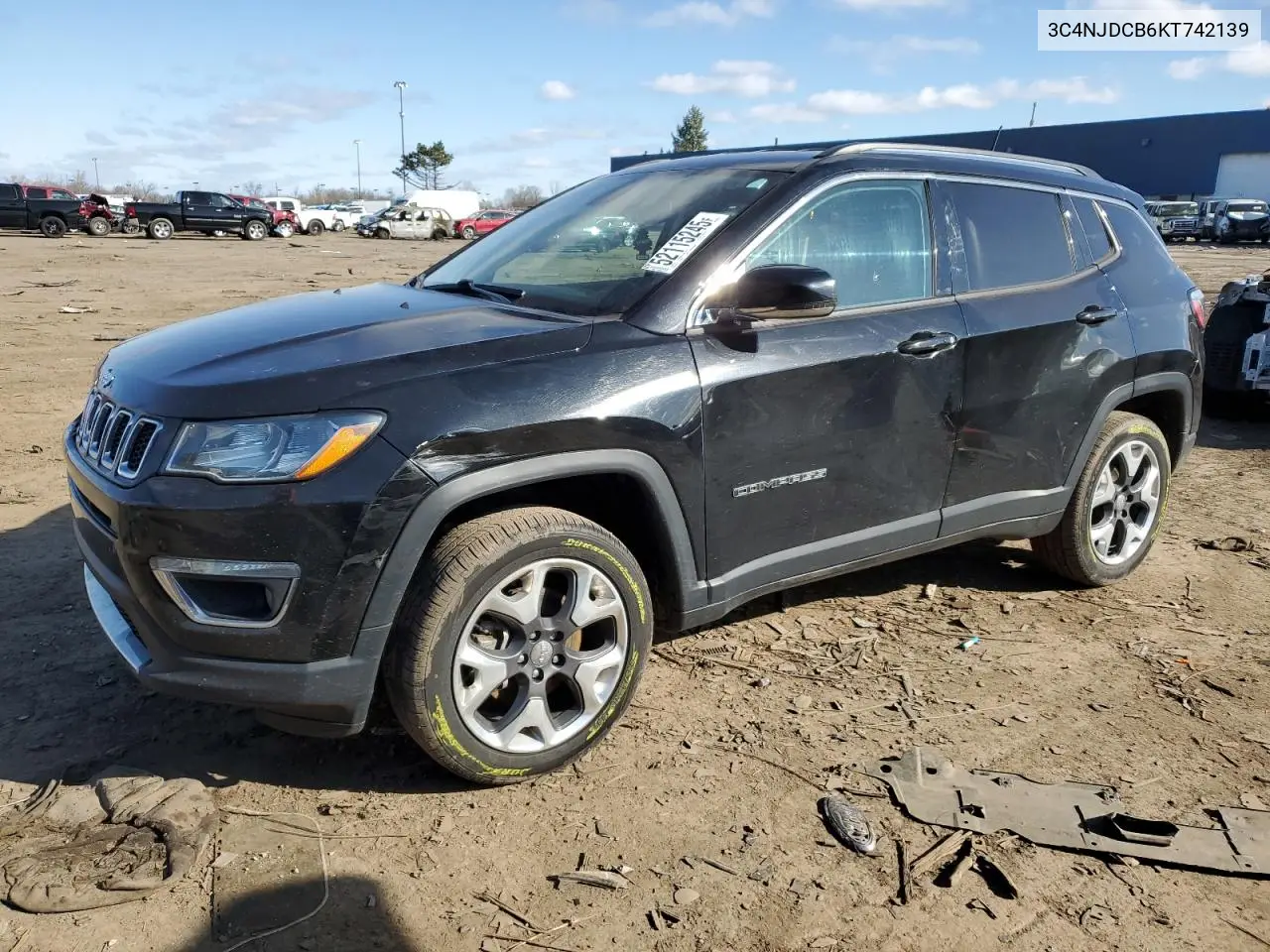 2019 Jeep Compass Limited VIN: 3C4NJDCB6KT742139 Lot: 52115245
