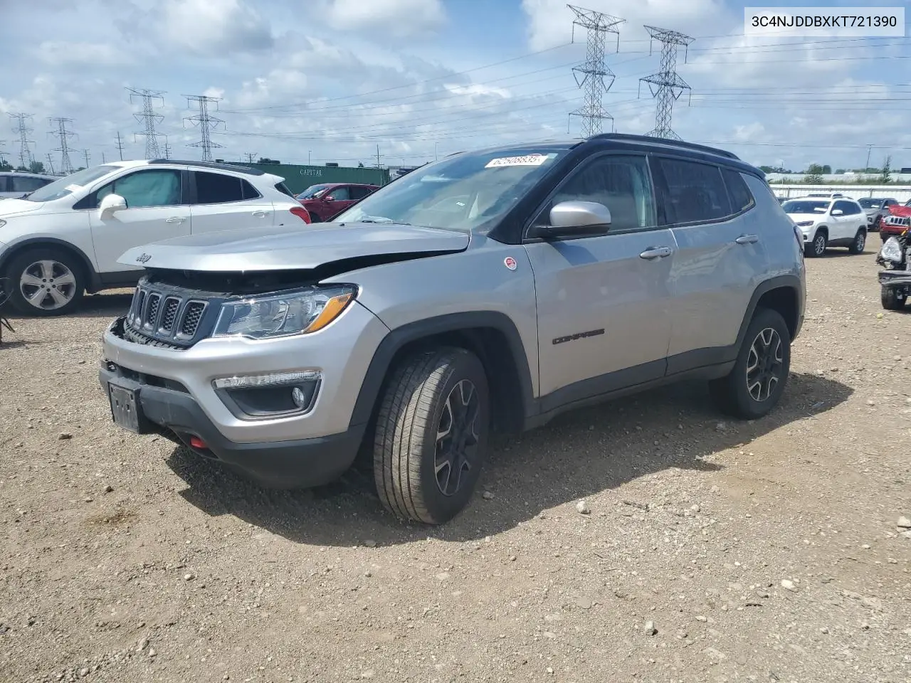 2019 Jeep Compass Trailhawk VIN: 3C4NJDDBXKT721390 Lot: 62508835